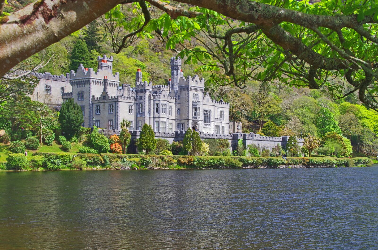 Pentax K-50 sample photo. Kylemore abbey, ireland, castle photography