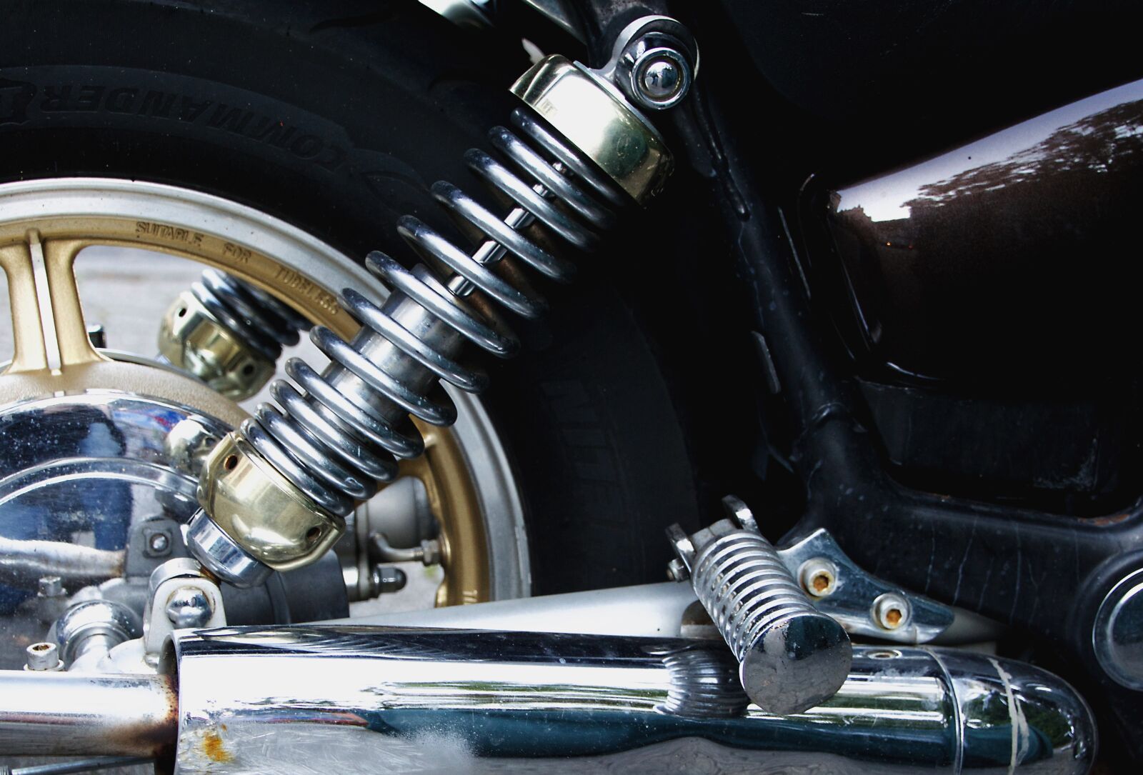 Nikon D3200 sample photo. Yamaha, motorcycle, details photography