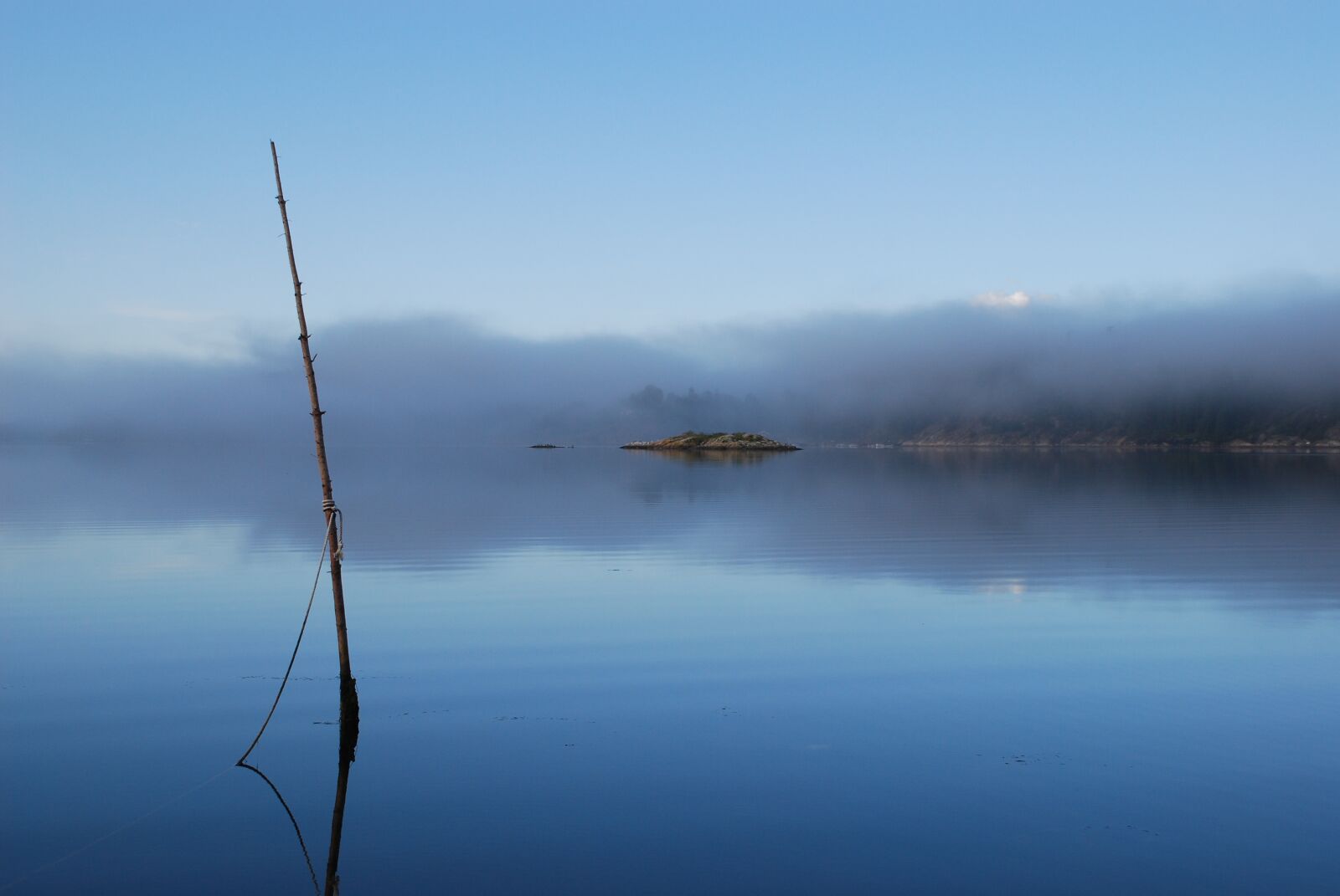 Nikon D80 sample photo. Mist, morning, fjord photography