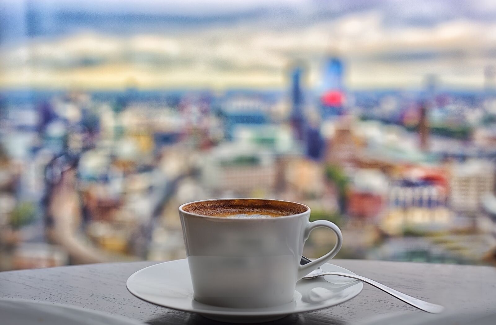 Canon EOS 6D + Canon EF 50mm F1.8 STM sample photo. Shard, coffee, cup photography