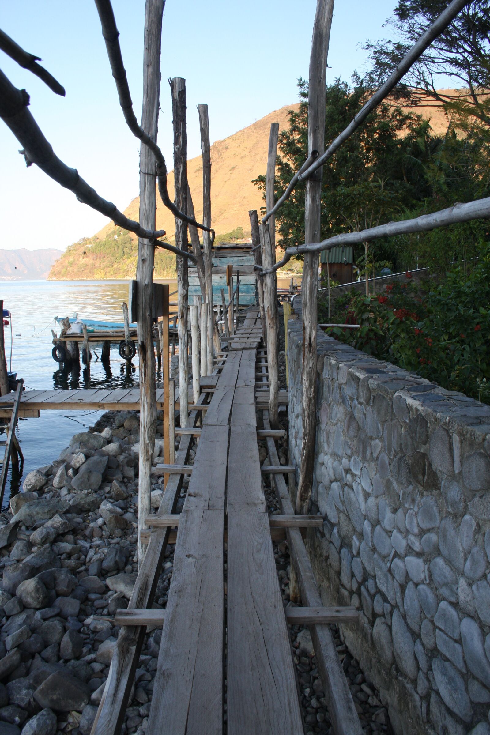 Canon EOS 40D sample photo. Footbridge, lake, guatemala photography
