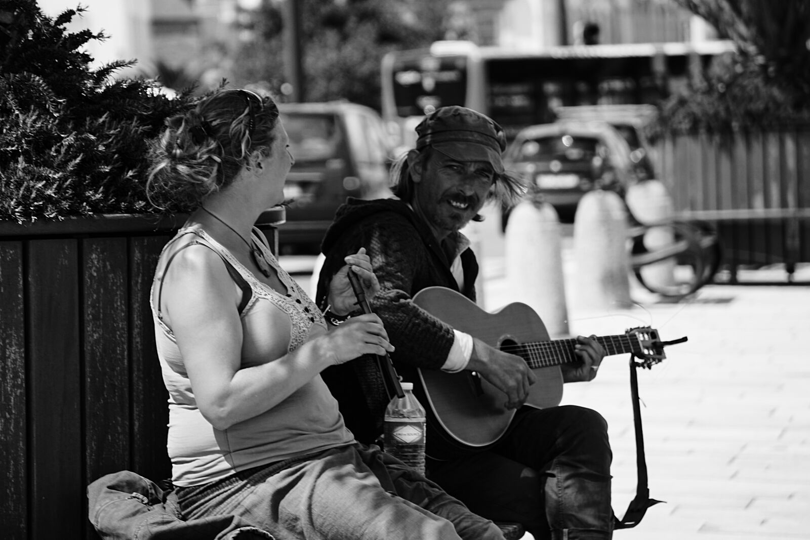 Sony a6000 sample photo. Couple, duo musical, flute photography