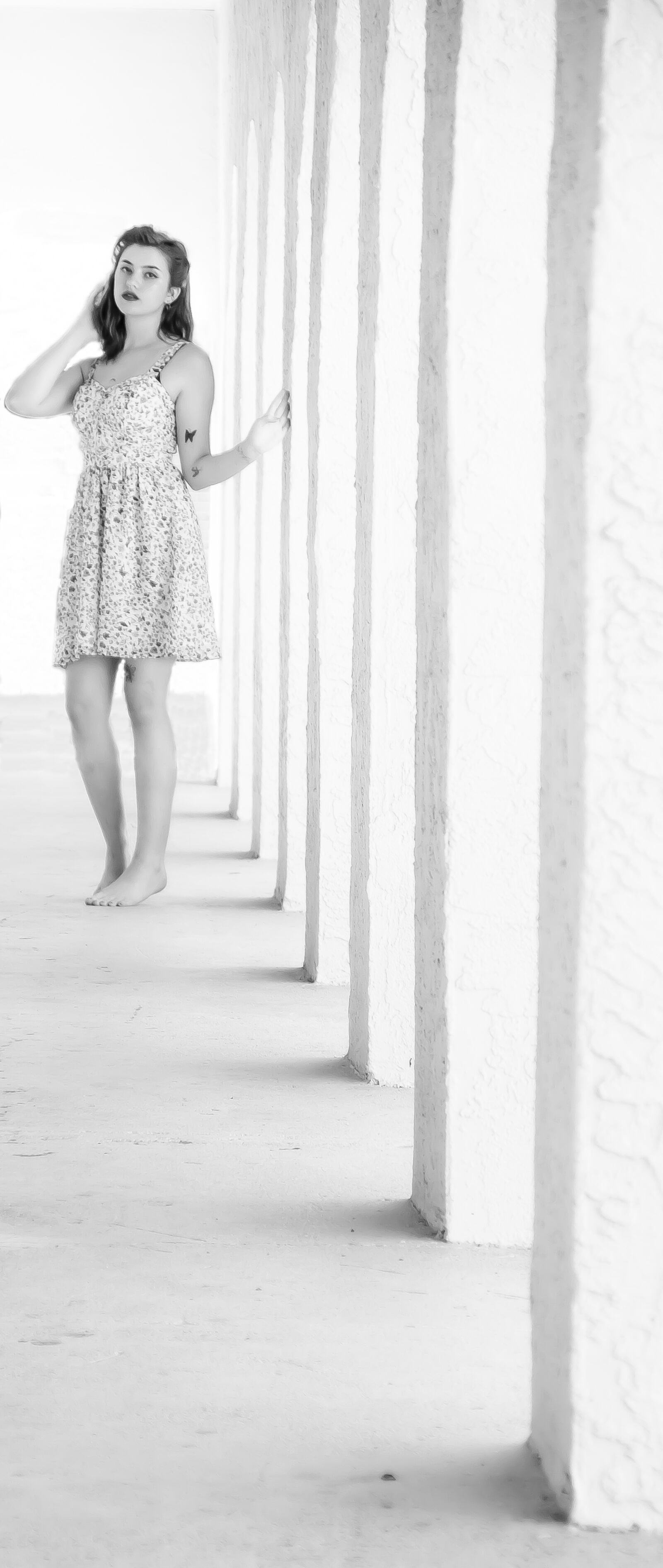 Tamron 18-200mm F3.5-6.3 Di II VC sample photo. Girl, model, hallway photography