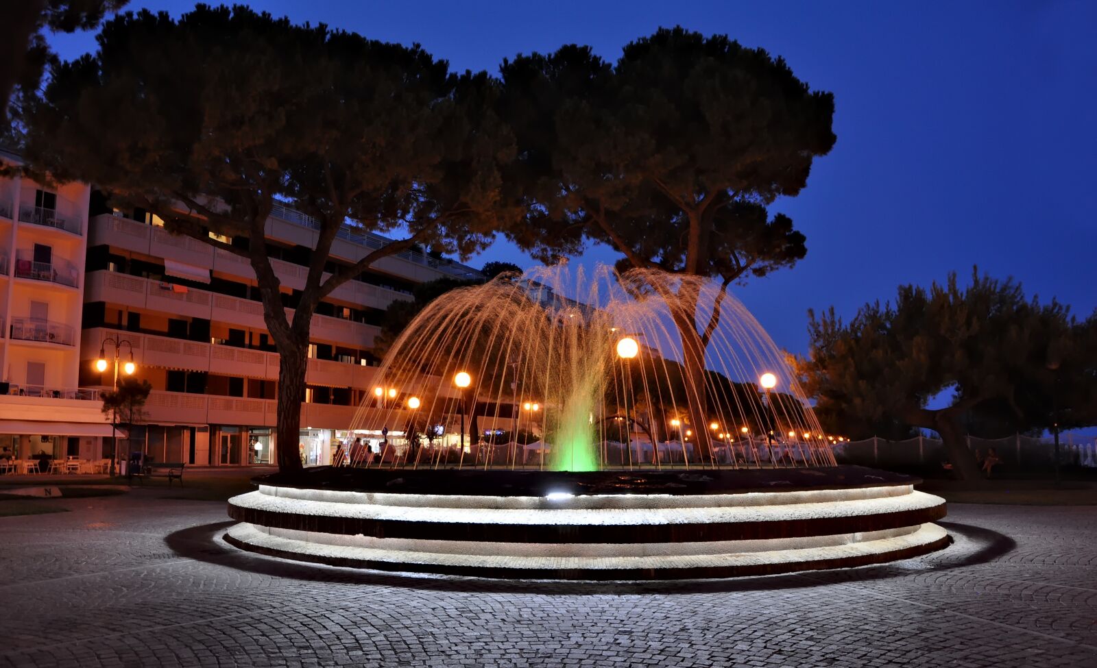 Nikon D90 sample photo. Fountain, night, evening photography
