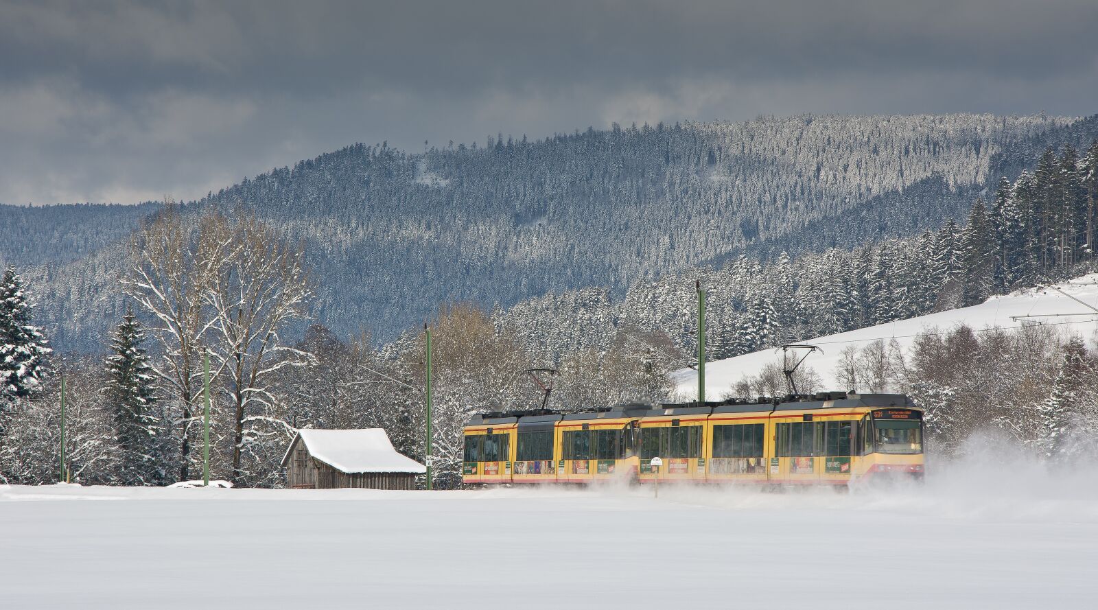 Nikon D7100 sample photo. Tram, winter, speed photography