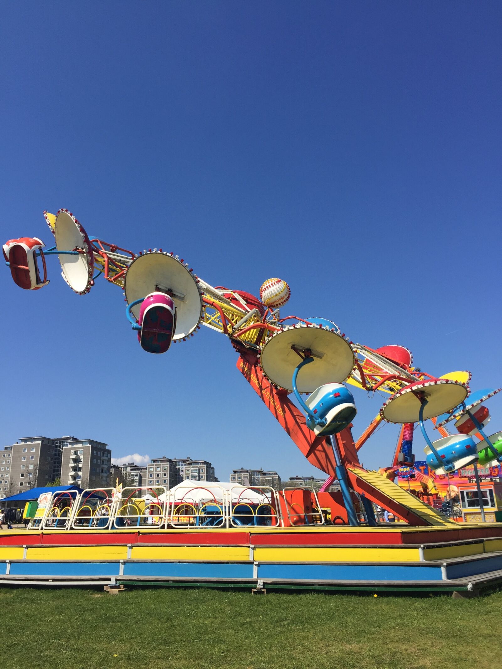 Apple iPhone 6 sample photo. Carousel, amusement, colors photography