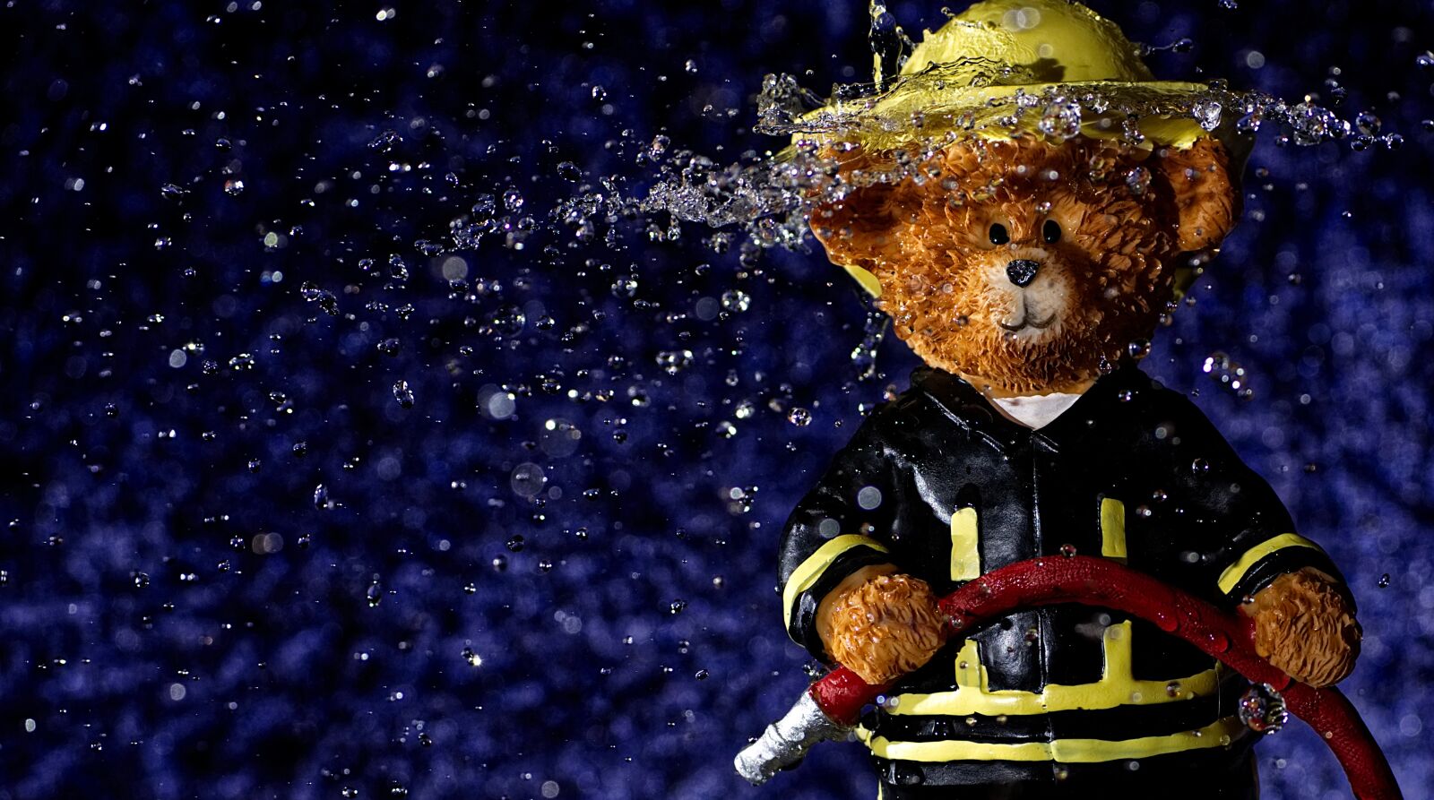 Nikon D7200 sample photo. Bear, fire fighter, water photography