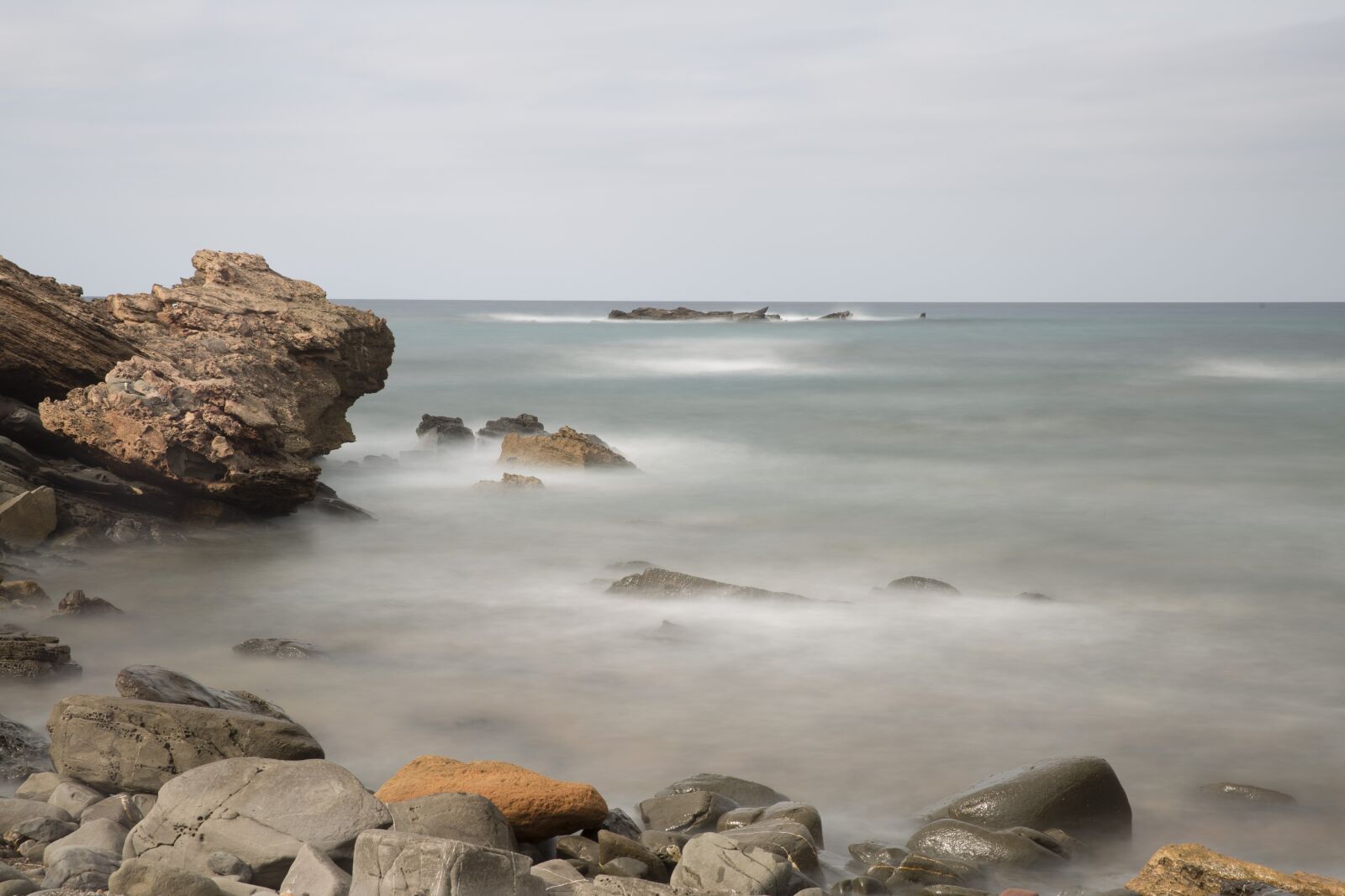 Canon EF 24-70mm F2.8L II USM sample photo. Calm sea, cala, minorca photography