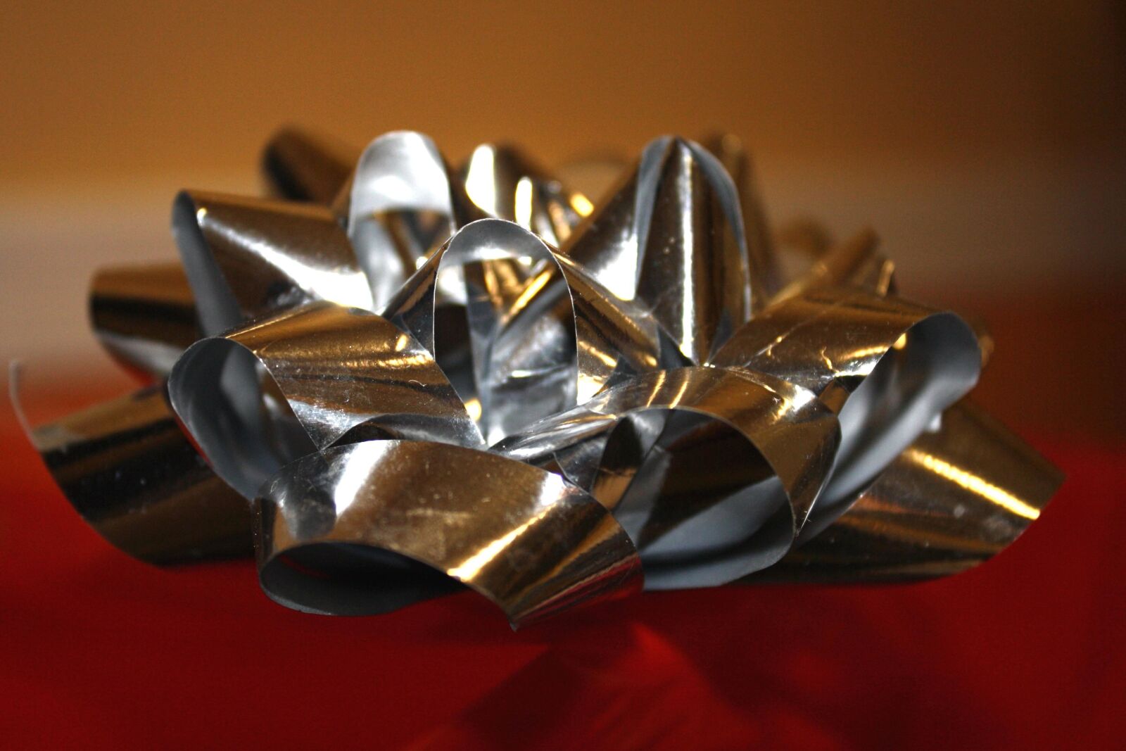 f/3.5-5.6 IS sample photo. Silver paper, metallic, mylar photography