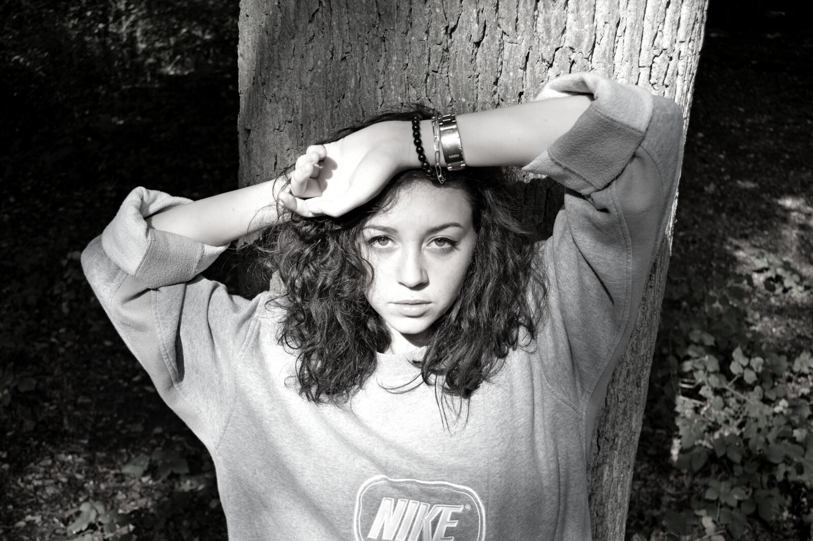 Nikon D3200 sample photo. Black and white, woman photography