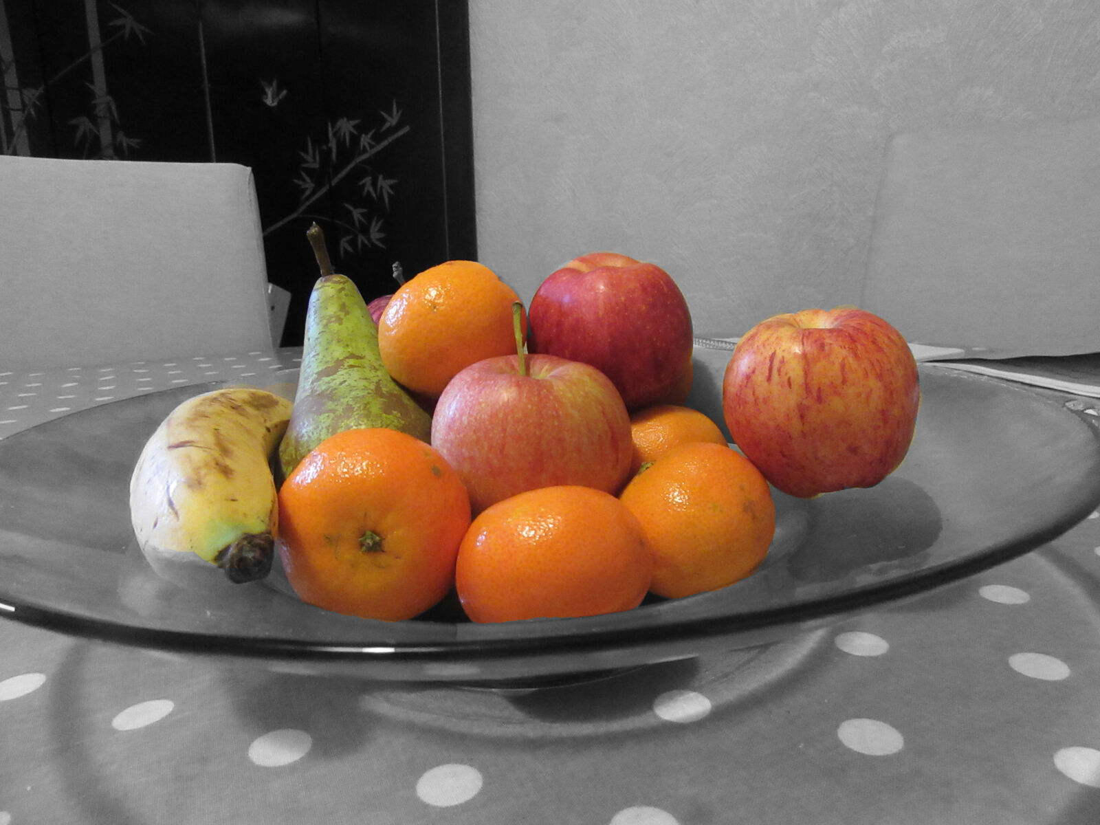 Canon PowerShot SX610 HS sample photo. Apple, bannana, bowl, fruit photography