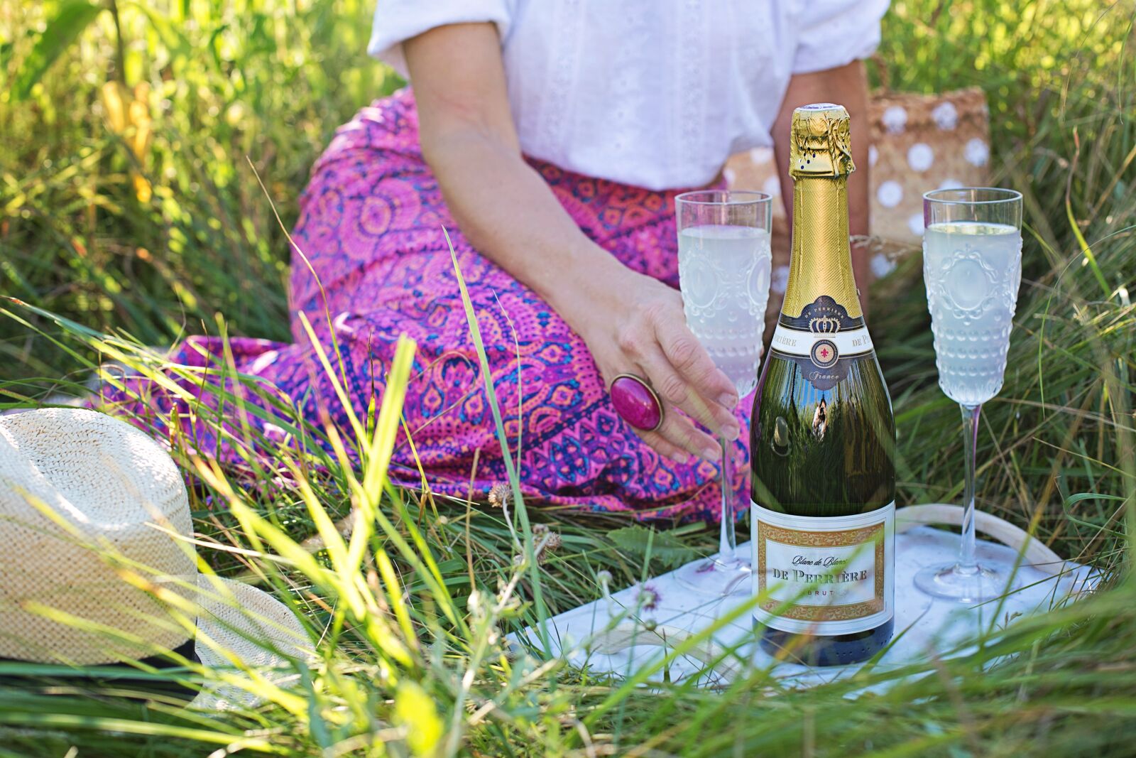 Canon EF 50mm F1.4 USM sample photo. Wine, champagne, picnic photography
