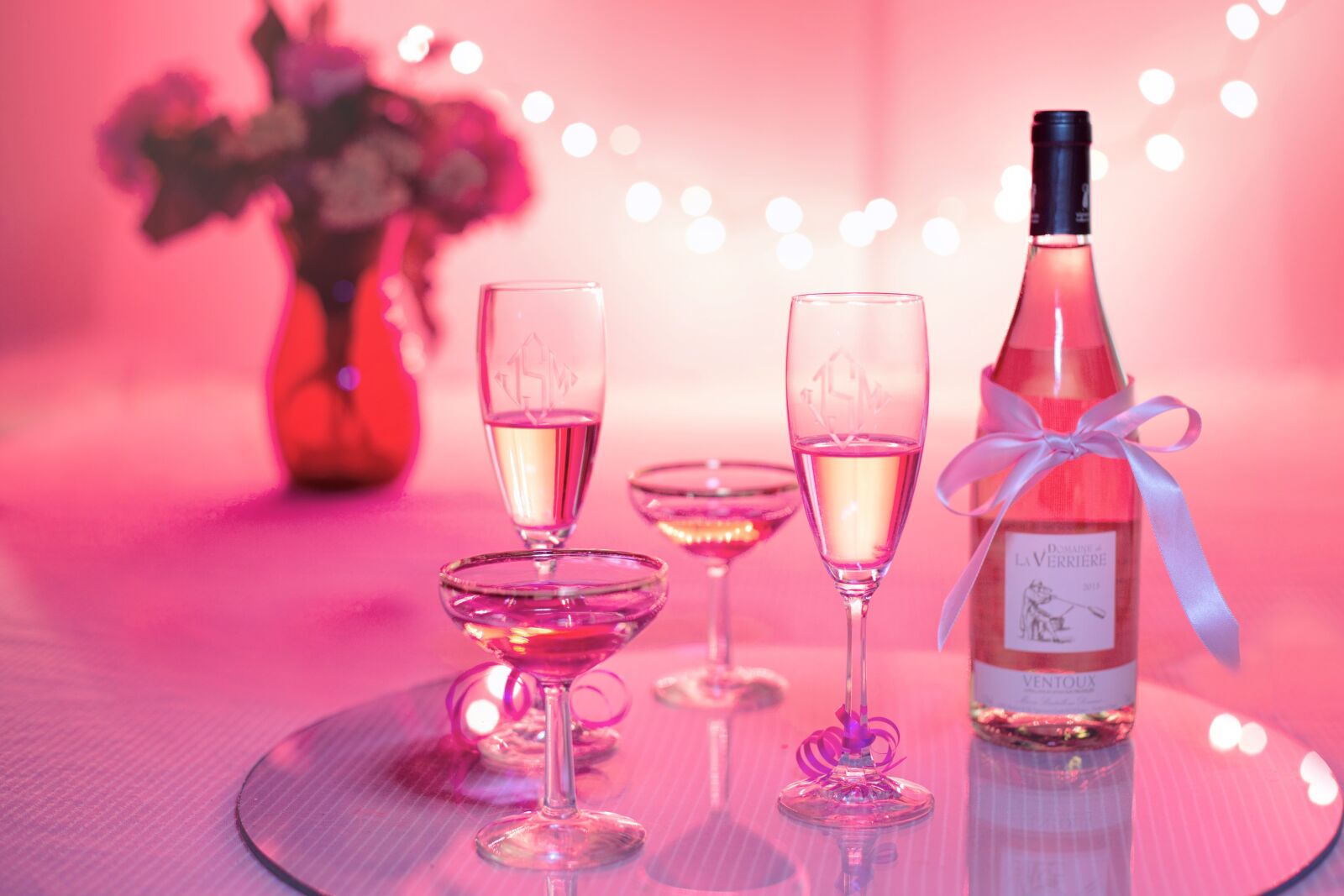 Canon EF 50mm F1.4 USM sample photo. Pink wine, champagne, celebration photography