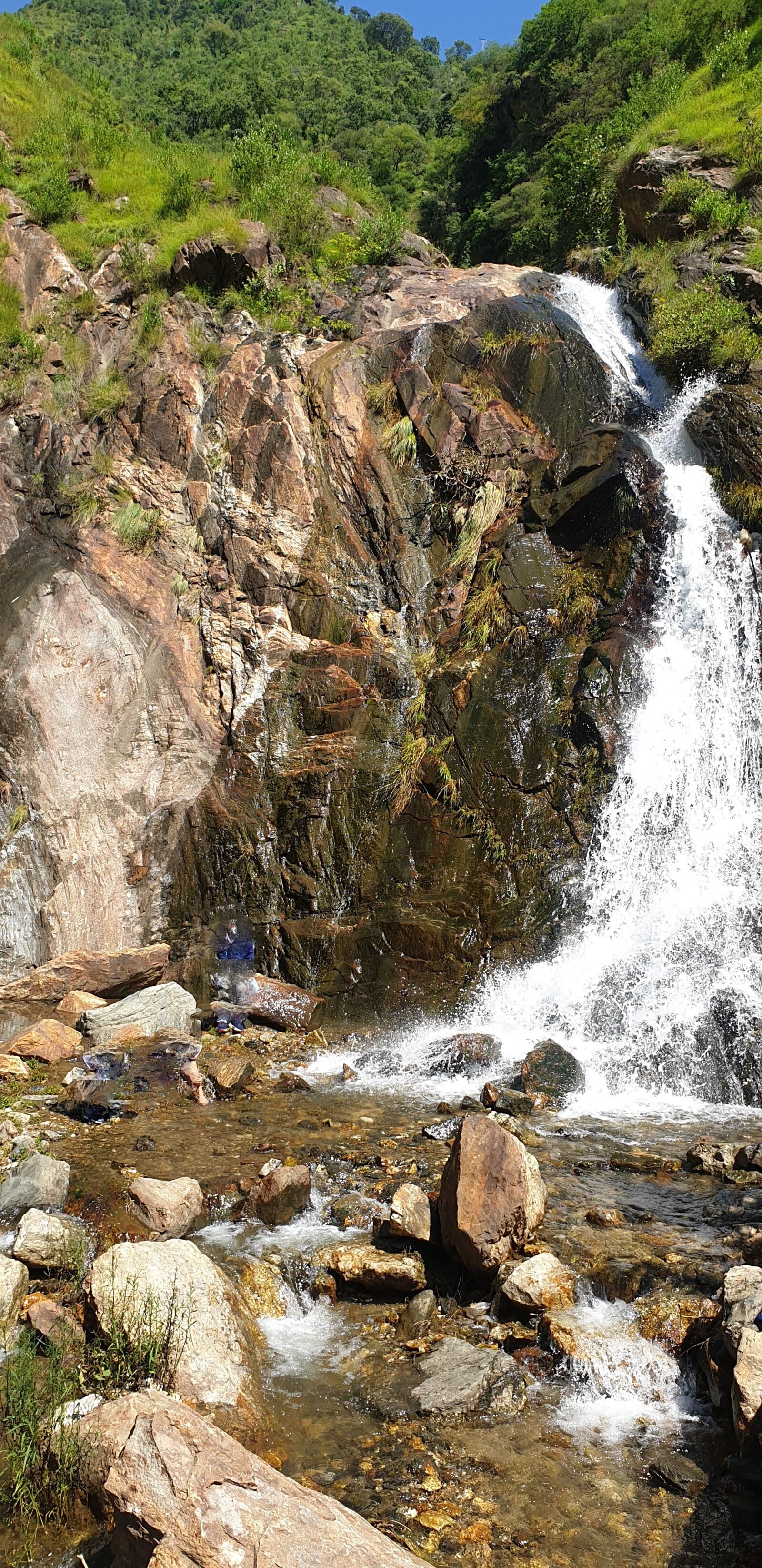 Samsung SM-G965F sample photo. Waterfall in shangla, rocks photography