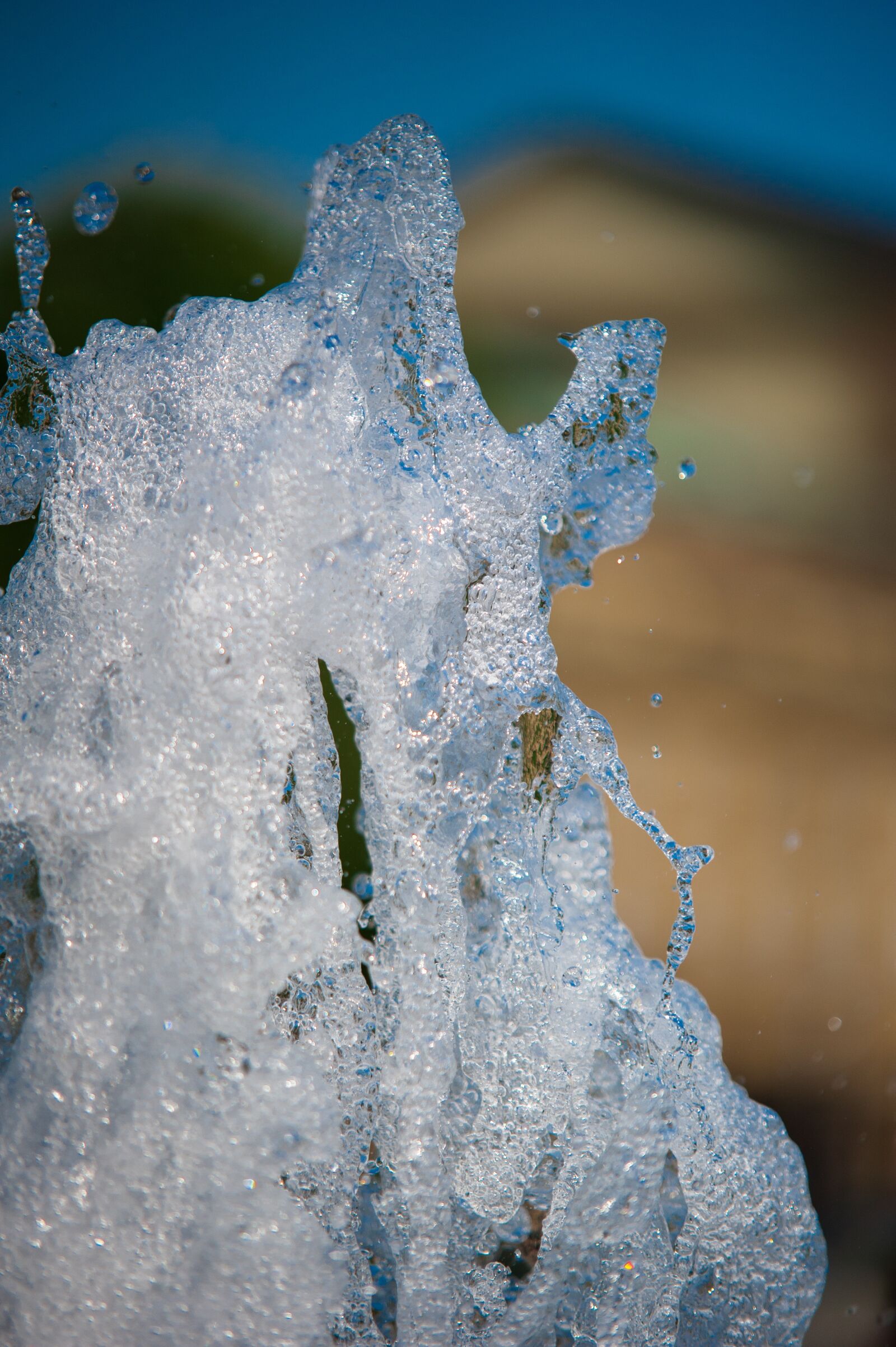 Nikon D700 sample photo. Fountain, water, bubble photography