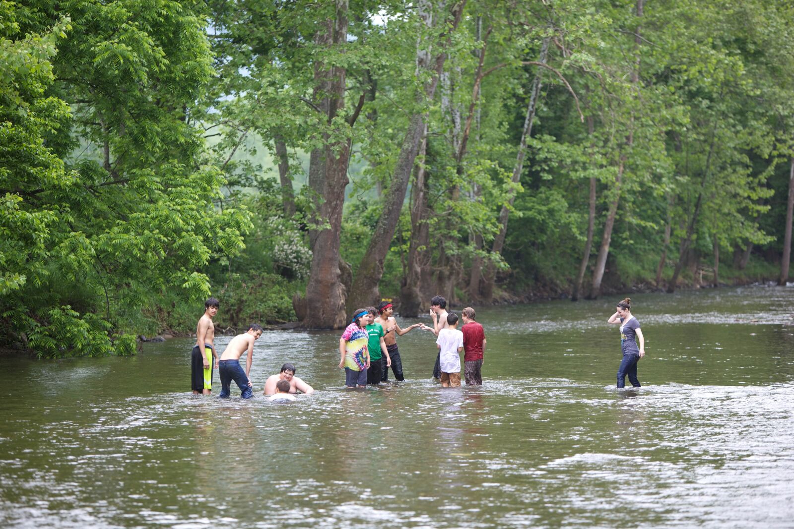 Canon EOS 5D Mark II sample photo. Group, students, fun, water photography