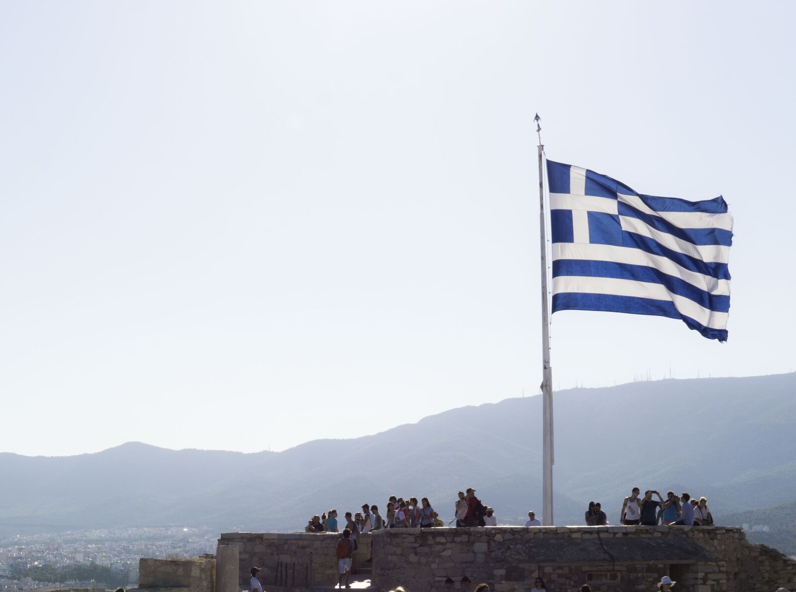 Sony a6000 sample photo. Greece, athens, flag photography