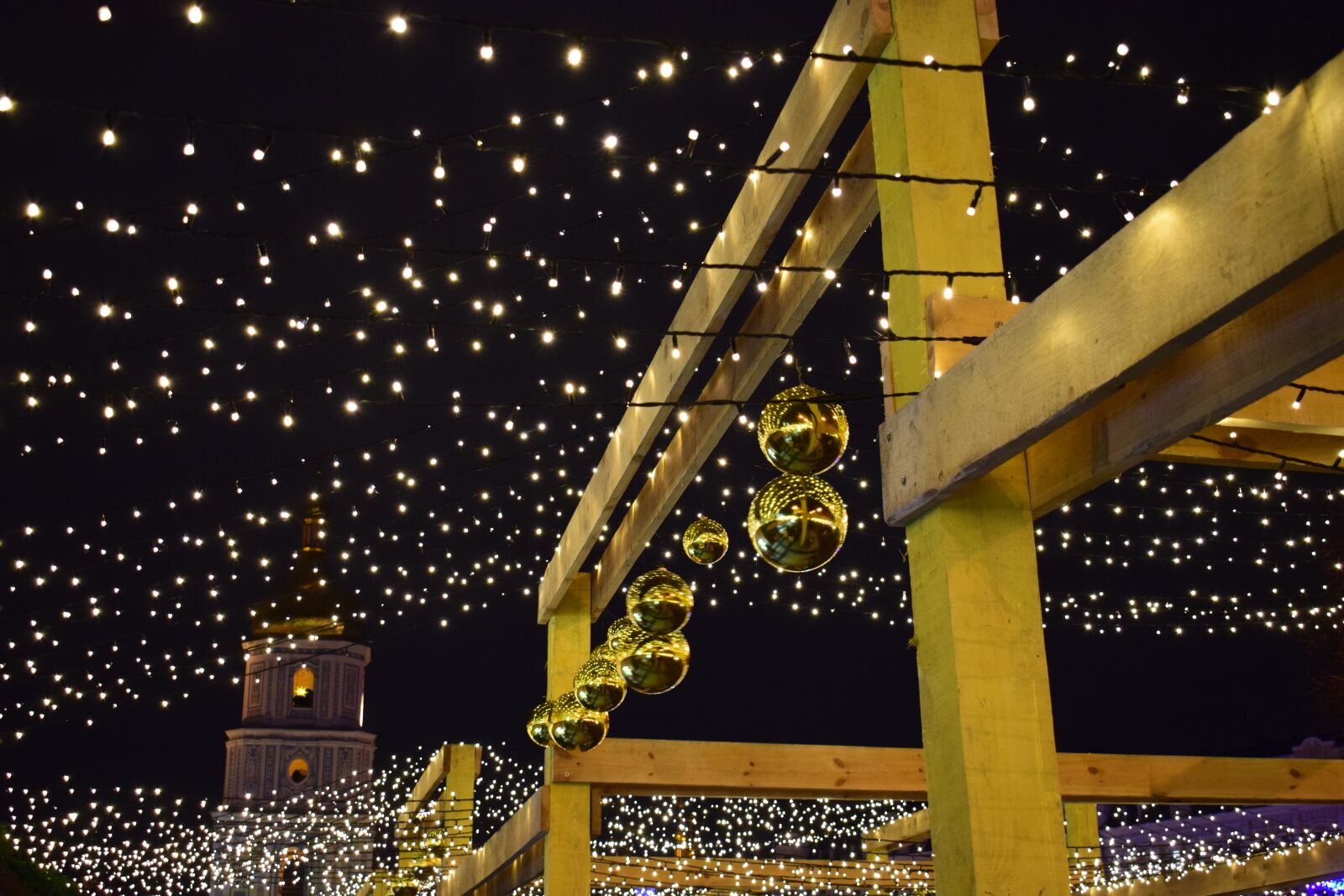 Nikon D3300 sample photo. Night kiev, lights, new photography