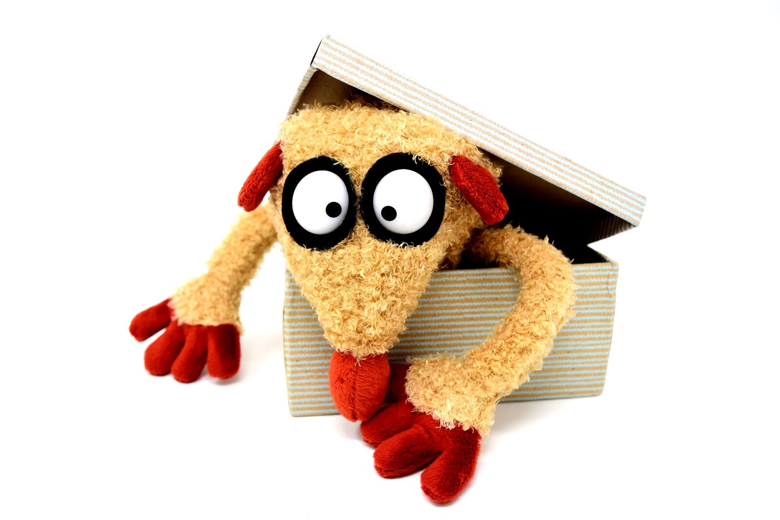 Nikon D7200 sample photo. Teddy bear, cardboard, funny photography