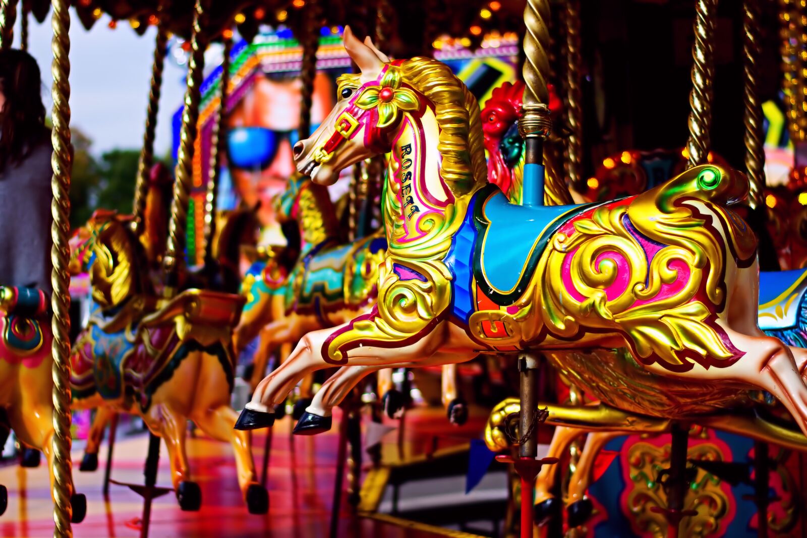 Nikon D3400 sample photo. Carnival horse, fair, carousel photography