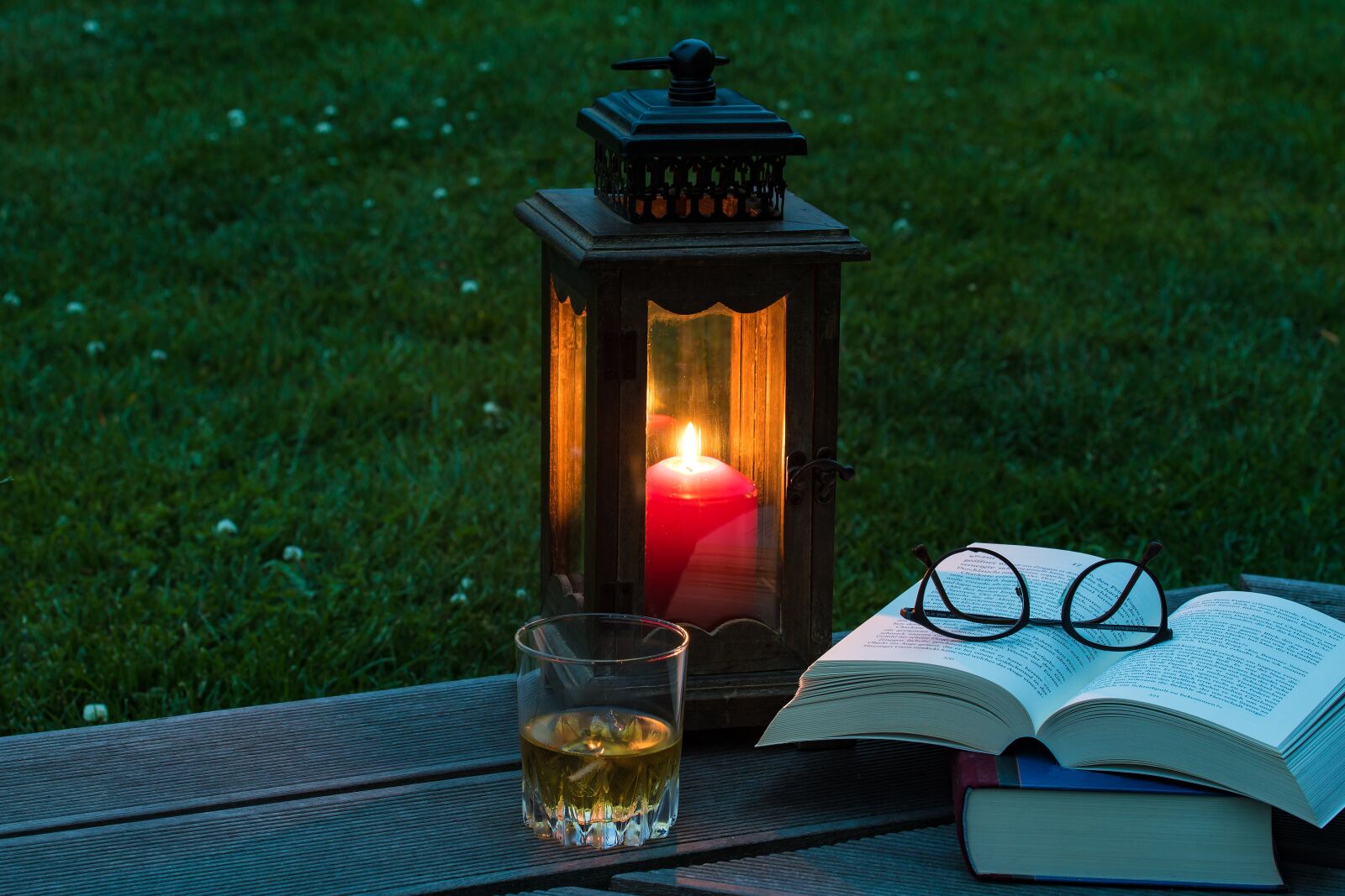 Canon EF-S 60mm F2.8 Macro USM sample photo. Lantern, books, alcoholic beverage photography