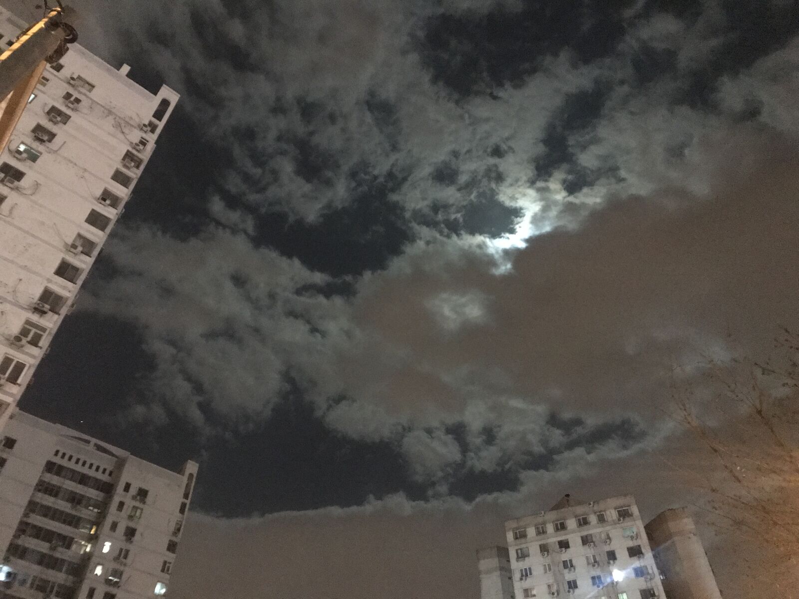 Apple iPhone 7 sample photo. Night on, cloud, building photography