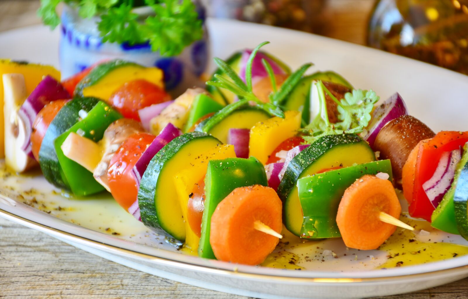 Nikon D7200 sample photo. Vegetable skewer, vegetables, food photography