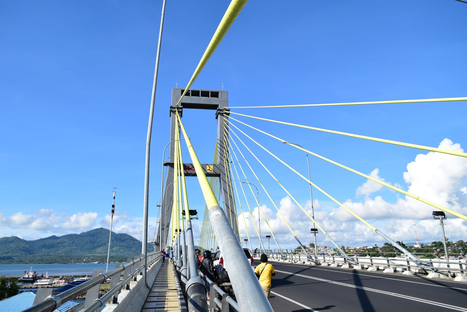 Nikon D3300 sample photo. Blue sky, manado, cable-stayed photography