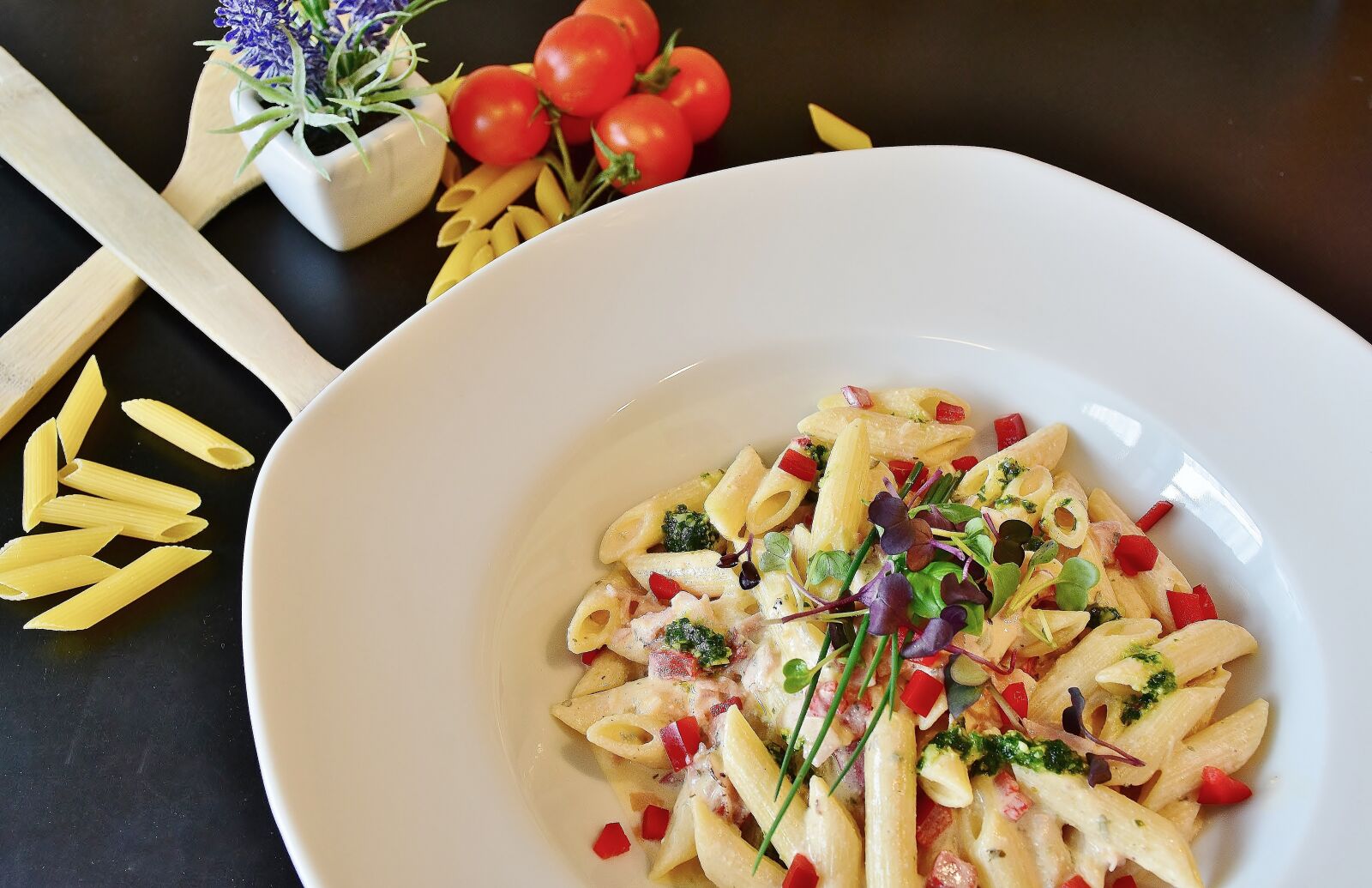 Nikon D7200 sample photo. Penne, noodles, pasta photography