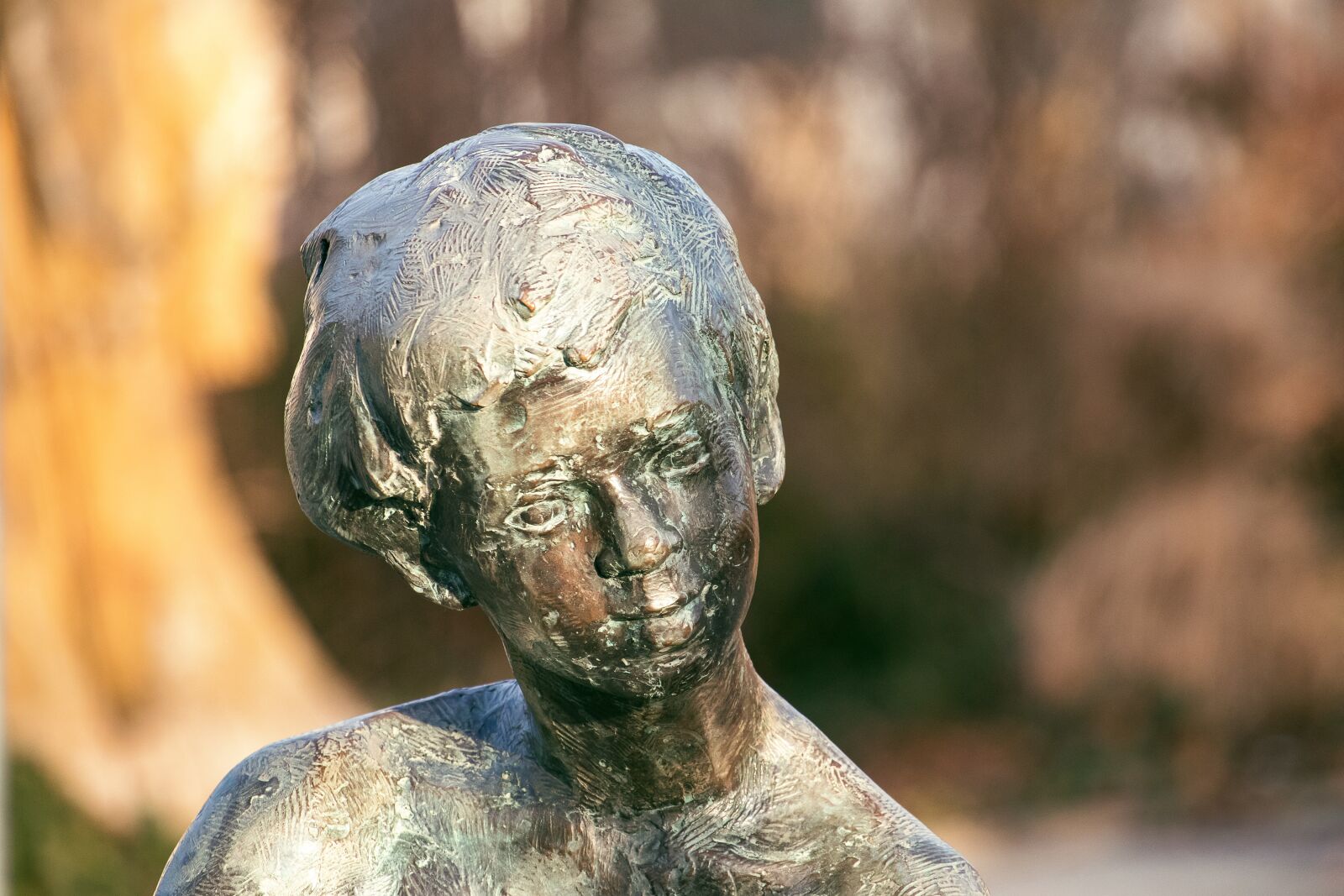Canon EF-S 55-250mm F4-5.6 IS STM sample photo. Bronze statue, figure, artwork photography