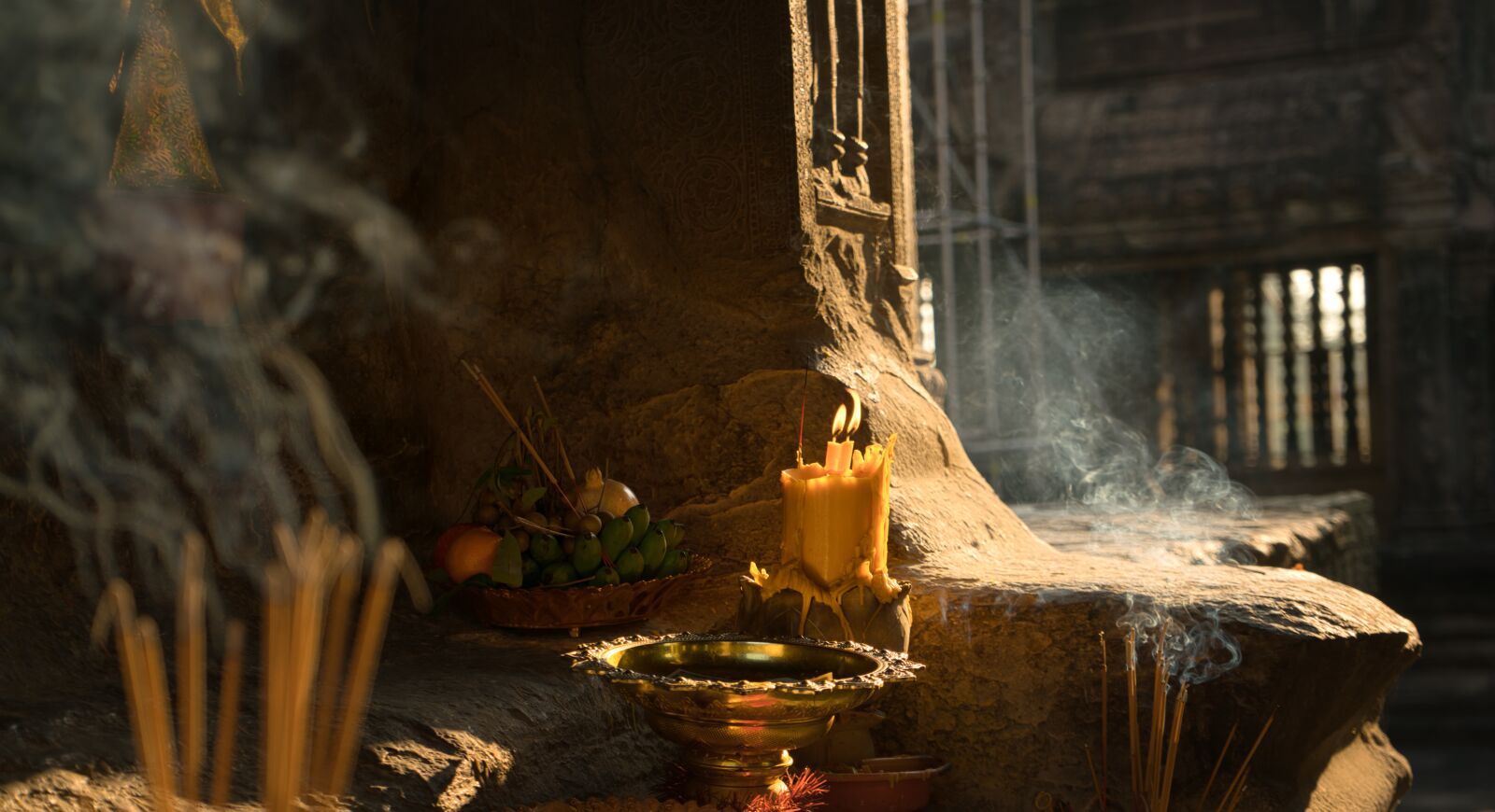 Sony a7R II + Sony FE 28-70mm F3.5-5.6 OSS sample photo. Candle, mysticism, temple photography
