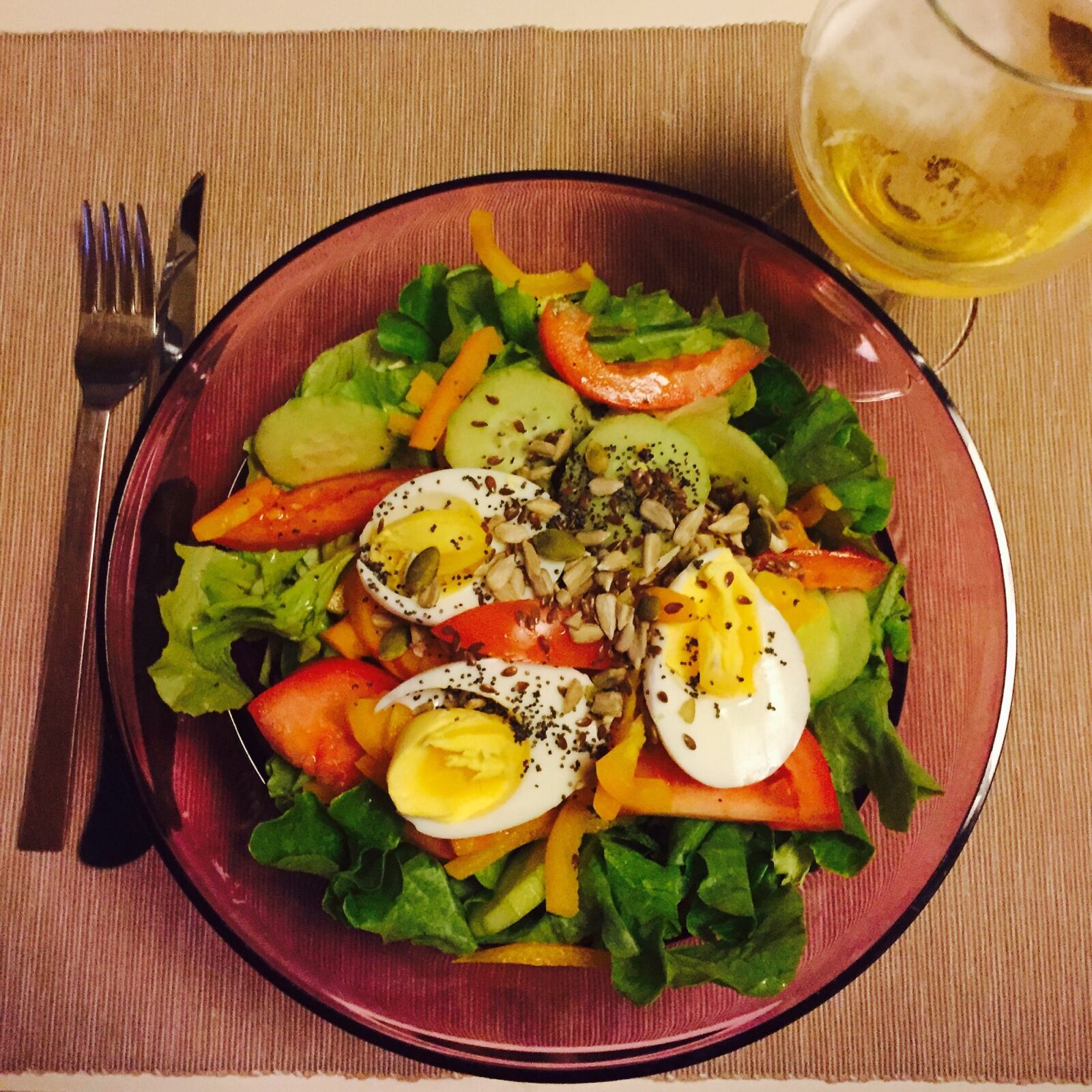 Apple iPhone 6 sample photo. Salad, beer, bio photography