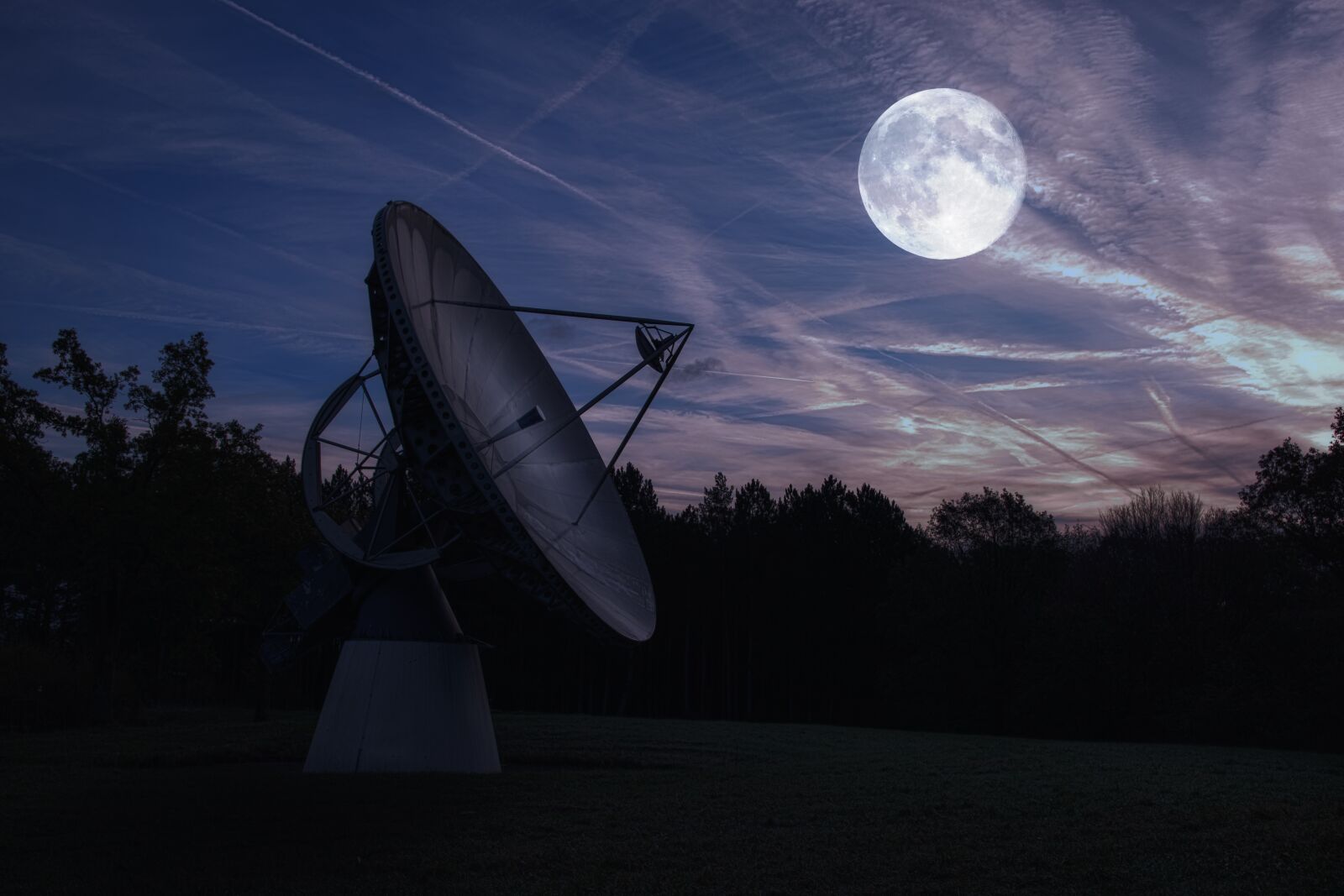 Nikon D5300 sample photo. Moon, radio telescope, astronomy photography