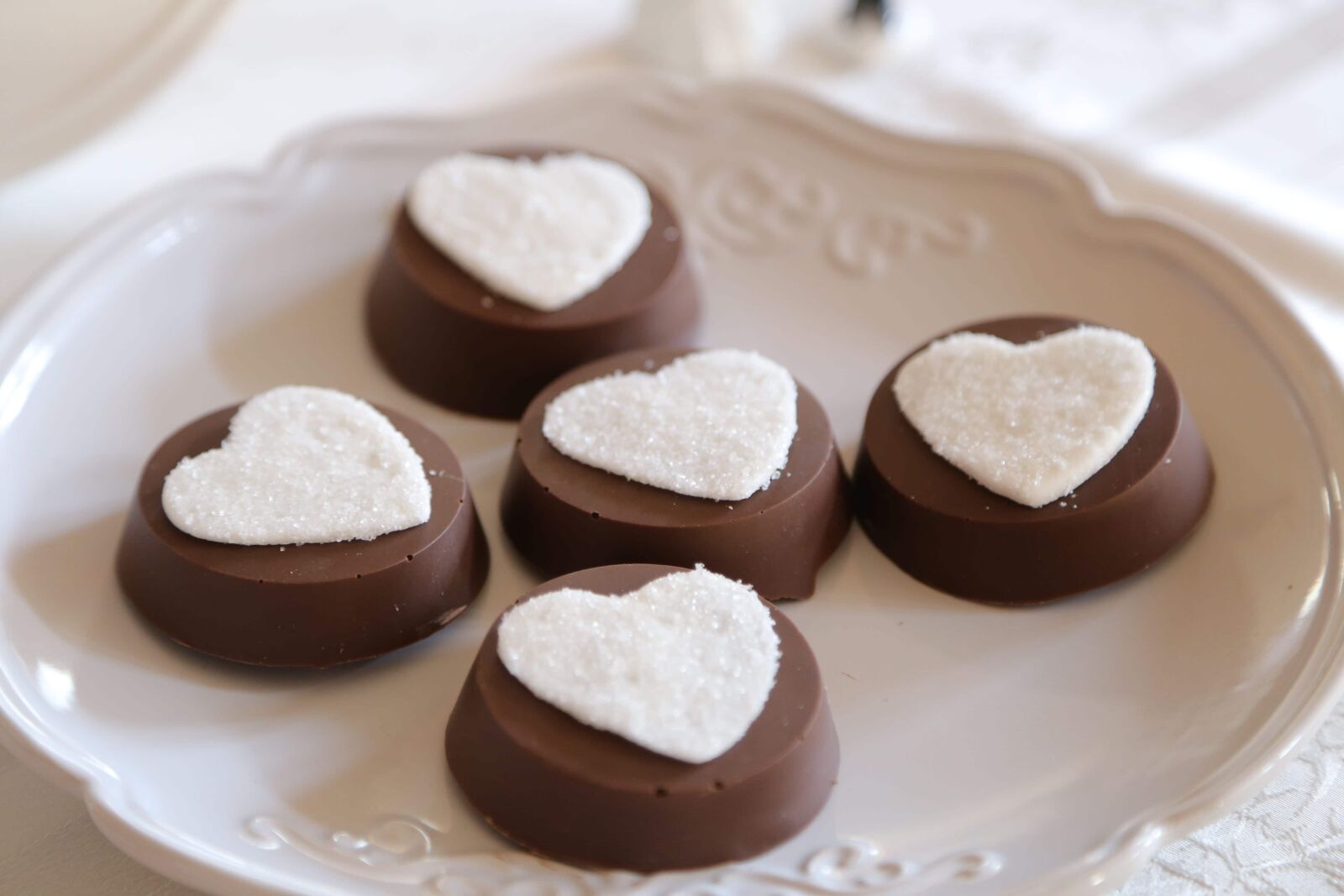 Canon EF 24-105mm F4L IS USM sample photo. Chocolates, handmade, hearts, mousse photography