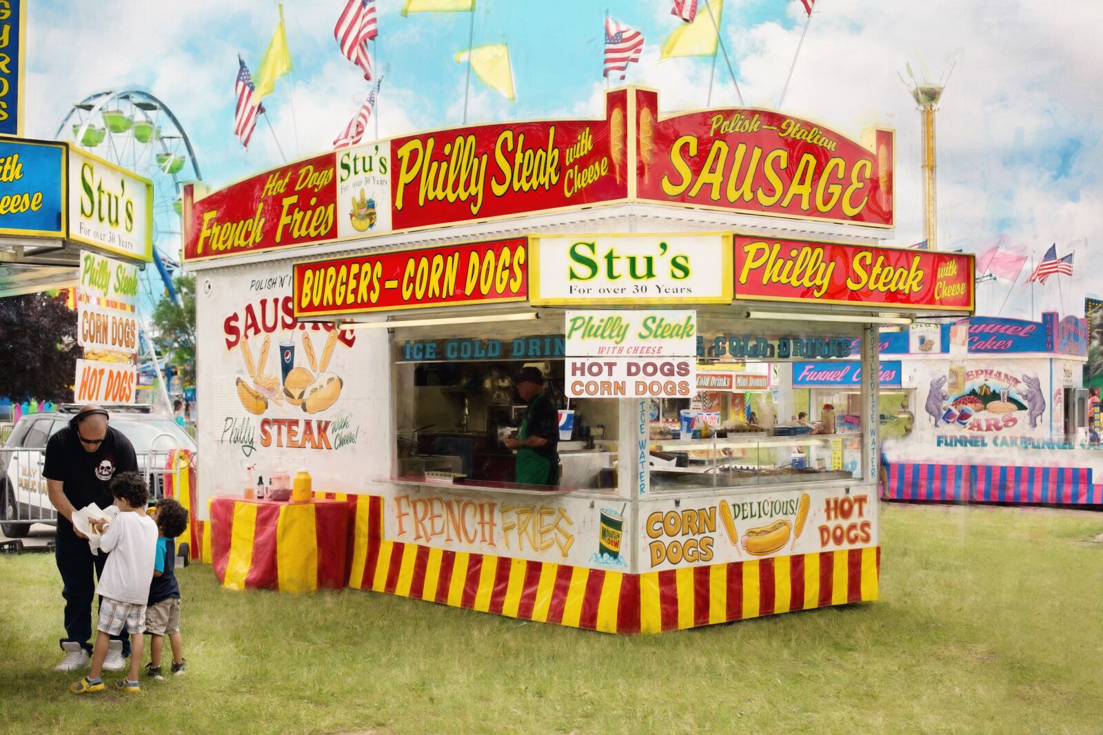 Canon EF 50mm F1.4 USM sample photo. Carnival, summer, concession stand photography