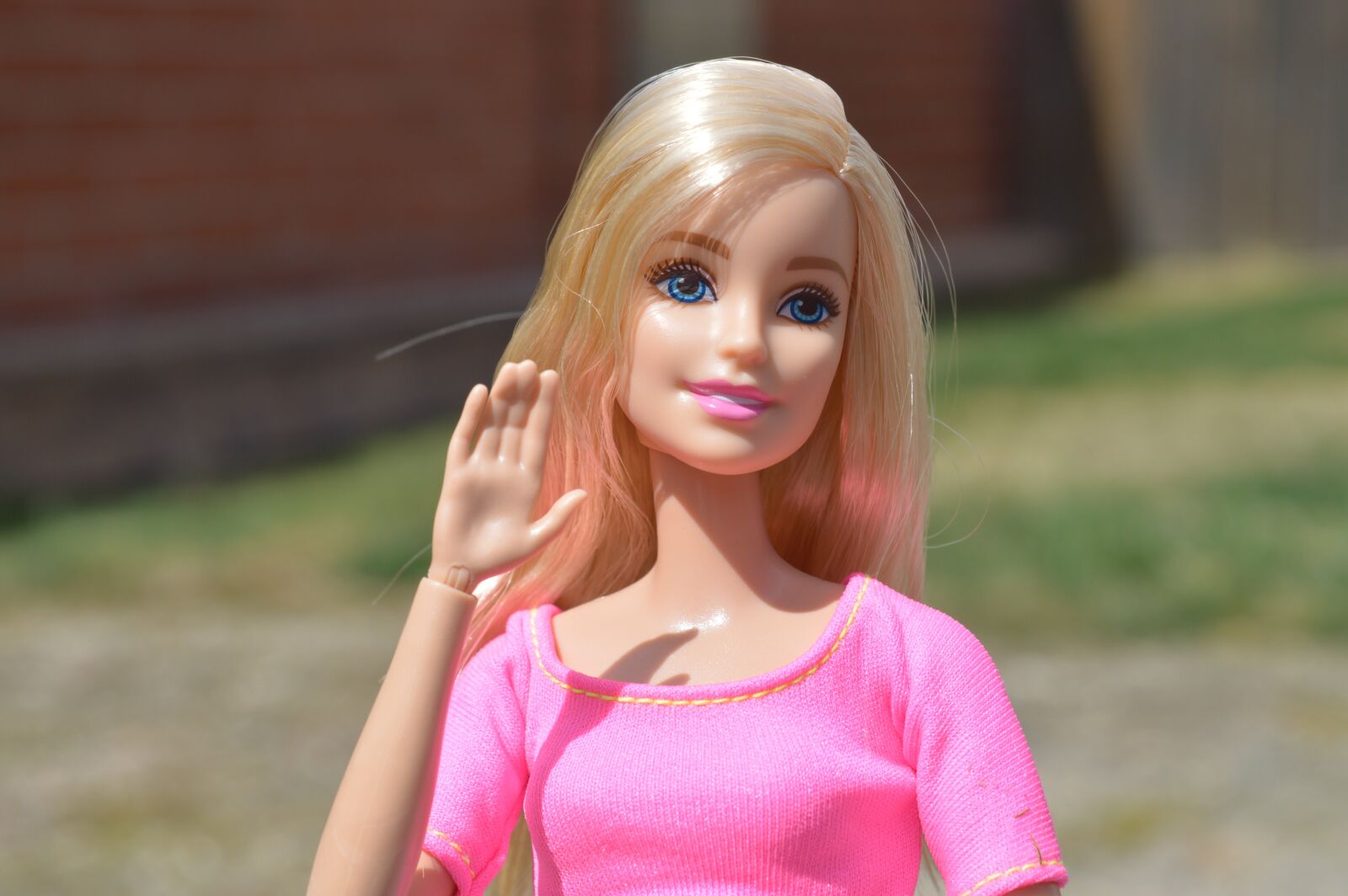 Nikon D3200 sample photo. Barbie, doll, waving photography