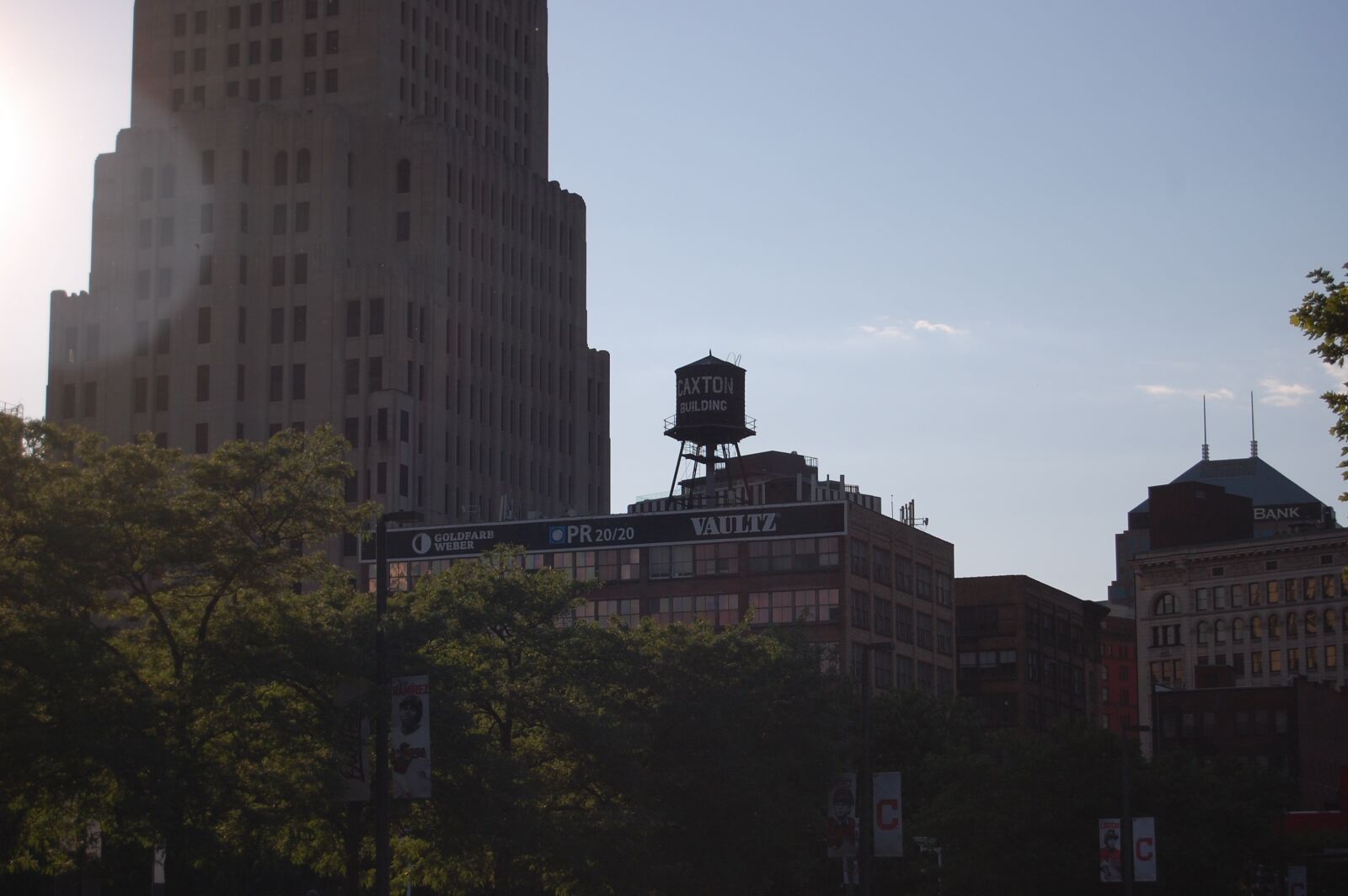 Nikon D40 sample photo. Cityscape, water tower, cleveland photography