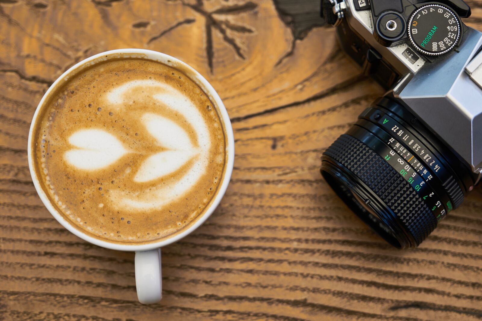 Sony a7R II sample photo. Latte, photographer, food photography