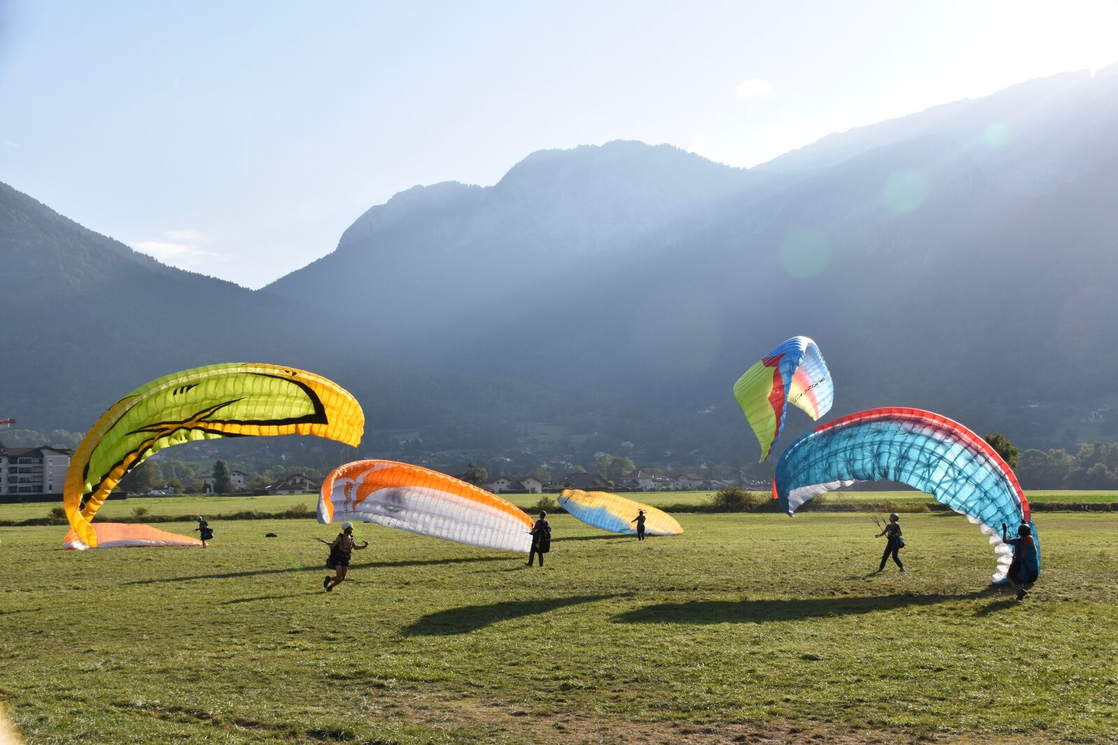 Nikon D5600 sample photo. Paragliding, paraglider, field training photography
