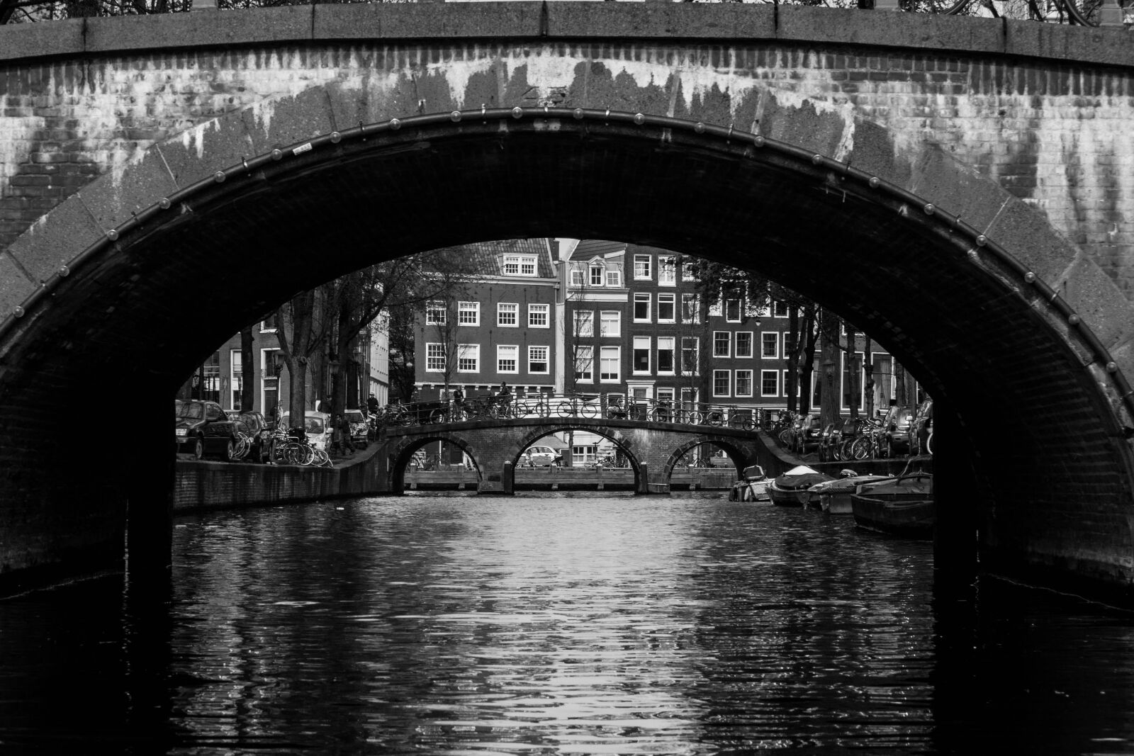Nikon D3100 sample photo. Amsterdam, black white, bridge photography
