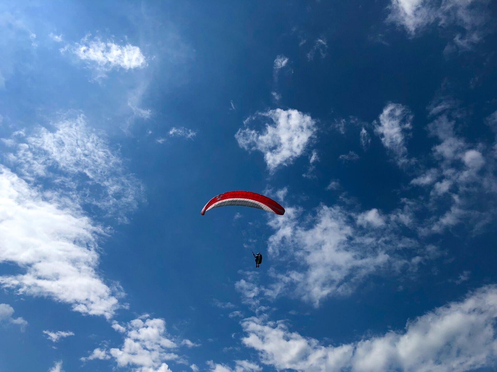 iPhone X back dual camera 4mm f/1.8 sample photo. Paragliding, sky, sport photography
