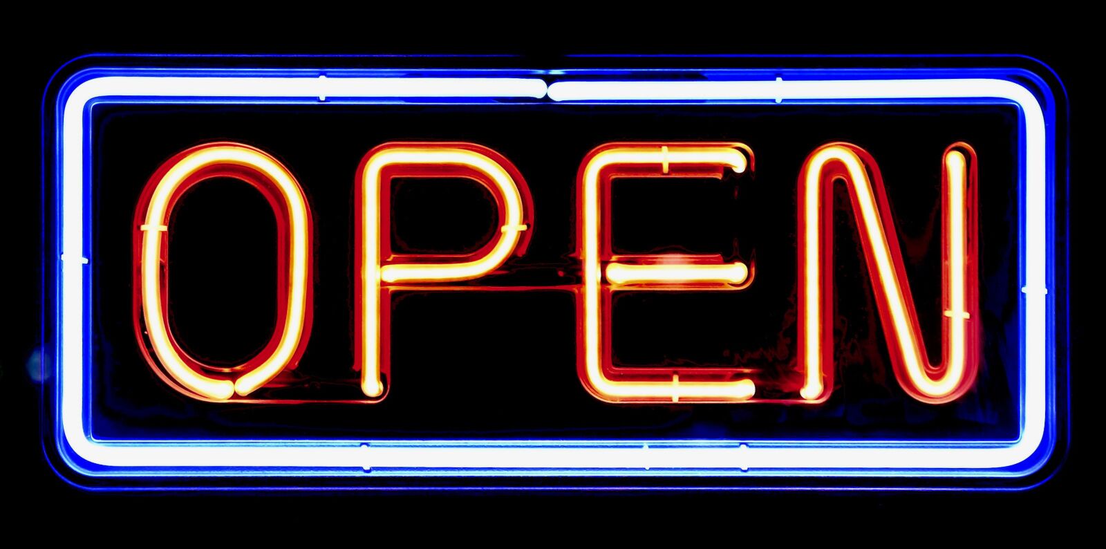 Canon 24-70mm F2.8 DG OS HSM | Art 017 sample photo. Open, neon open sign photography