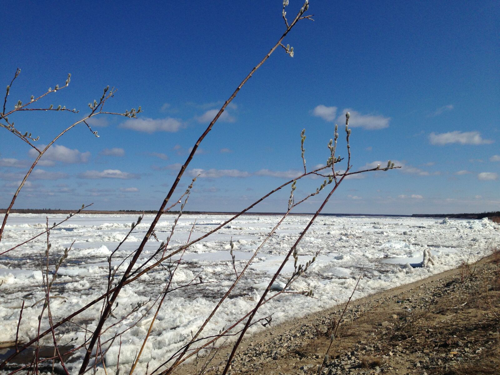 Apple iPhone 5 sample photo. Spring, river, ice floes photography