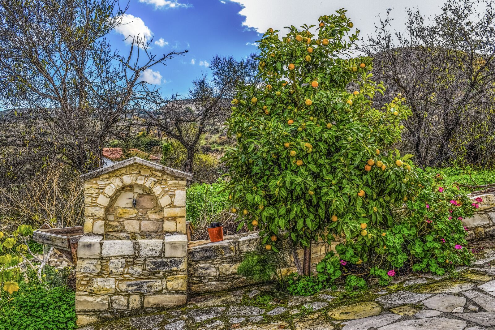 Nikon D3300 sample photo. Fountain, street, stone photography