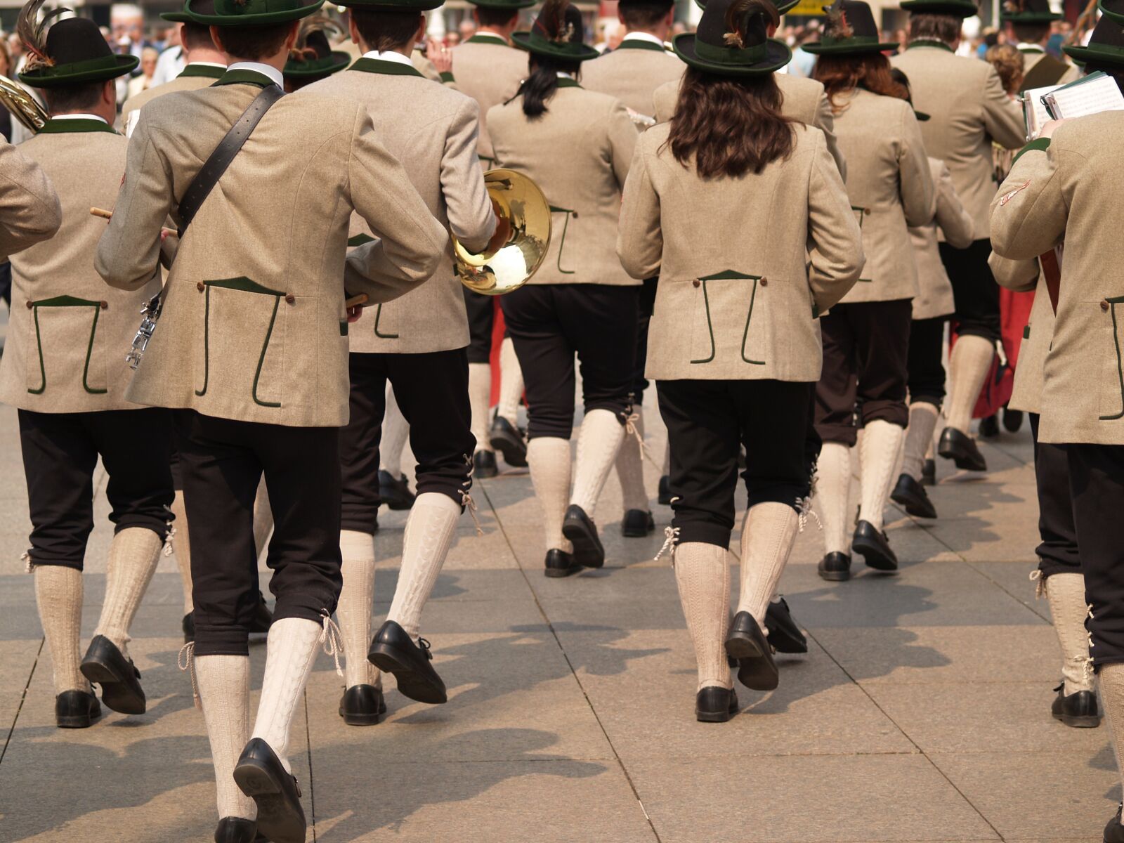 Olympus E-300 (EVOLT E-300) sample photo. Procession, men, orchestra photography