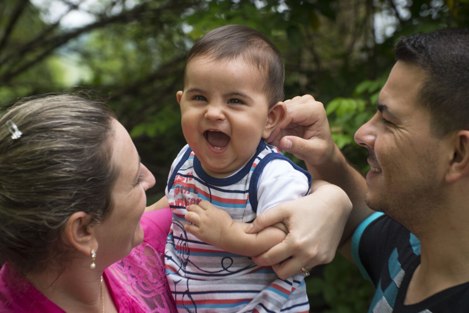 Nikon D610 sample photo. Father, son, baby photography