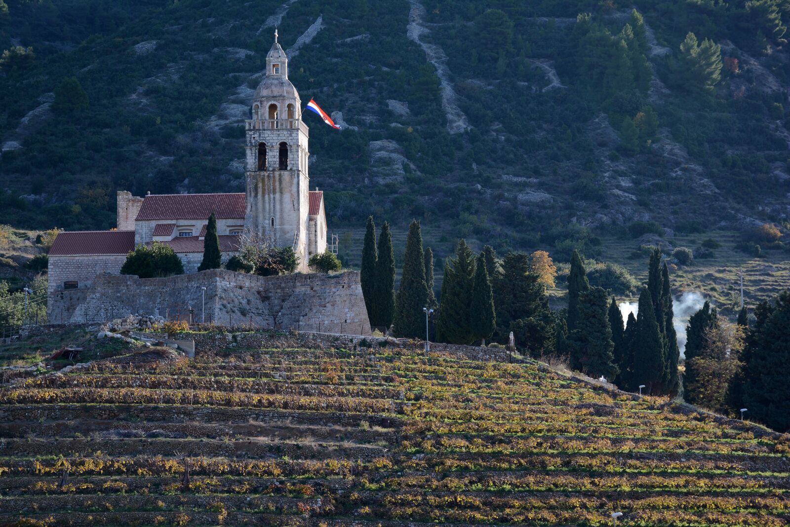 Nikon D7100 sample photo. Vis, croatia, church photography