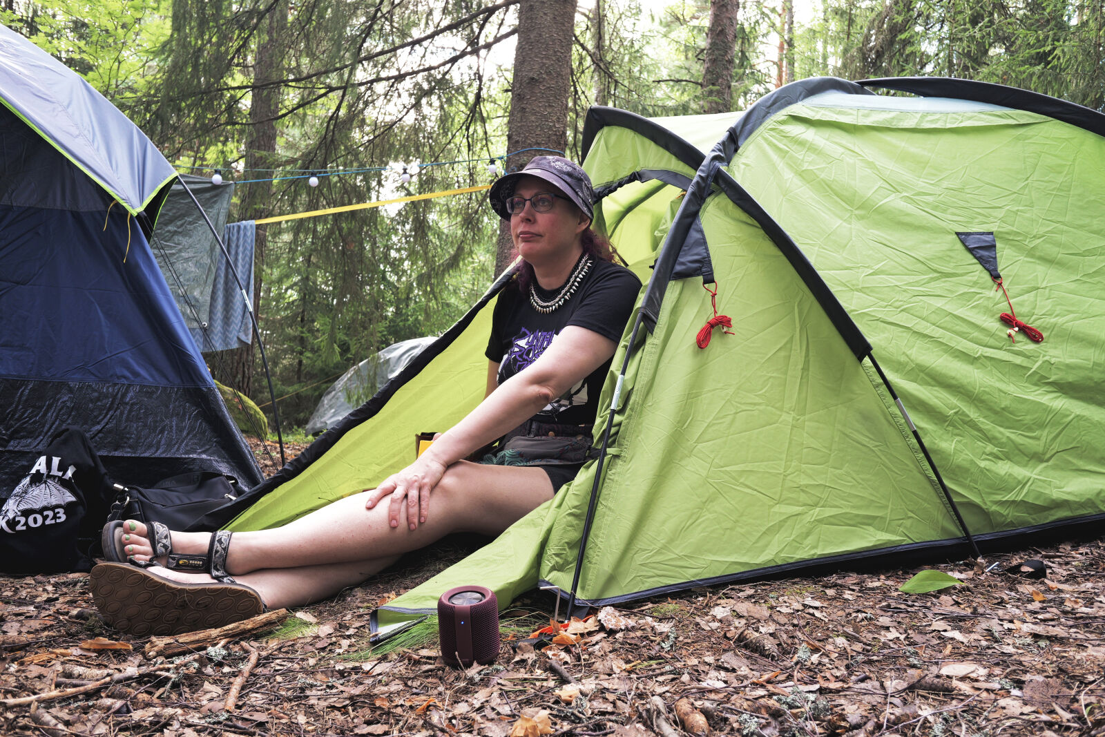 Panasonic Lumix DC-S9 sample photo. Forest camp photography