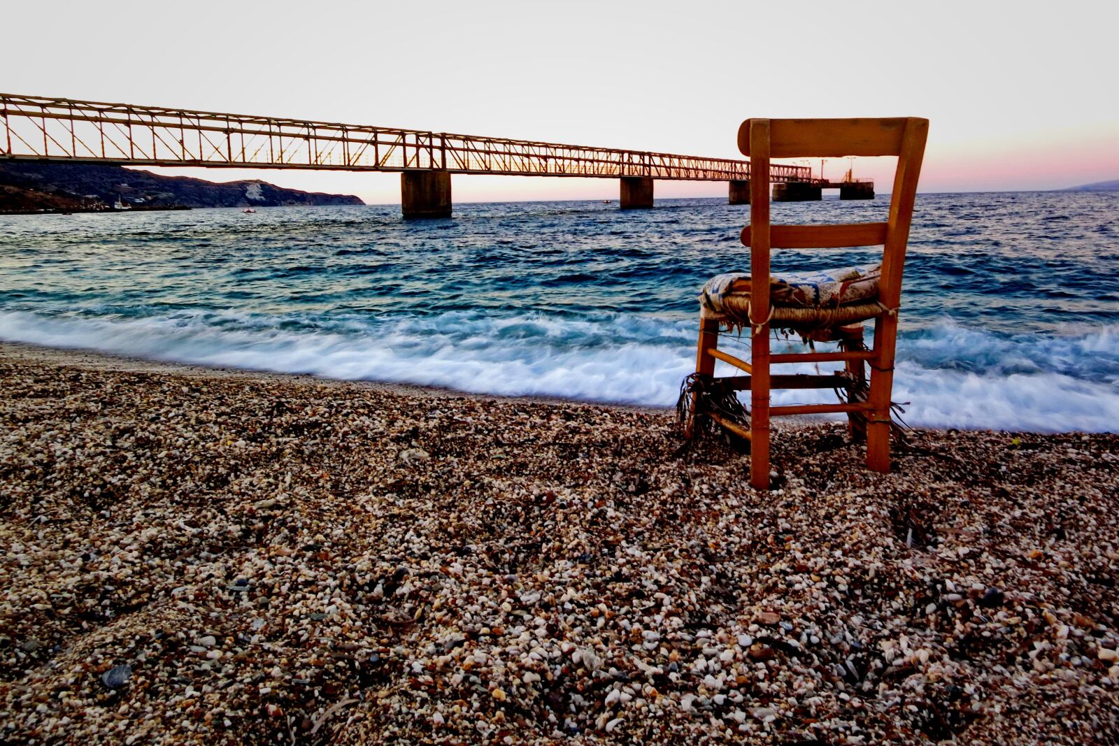 Canon PowerShot S100 sample photo. Chair, sea, sand photography