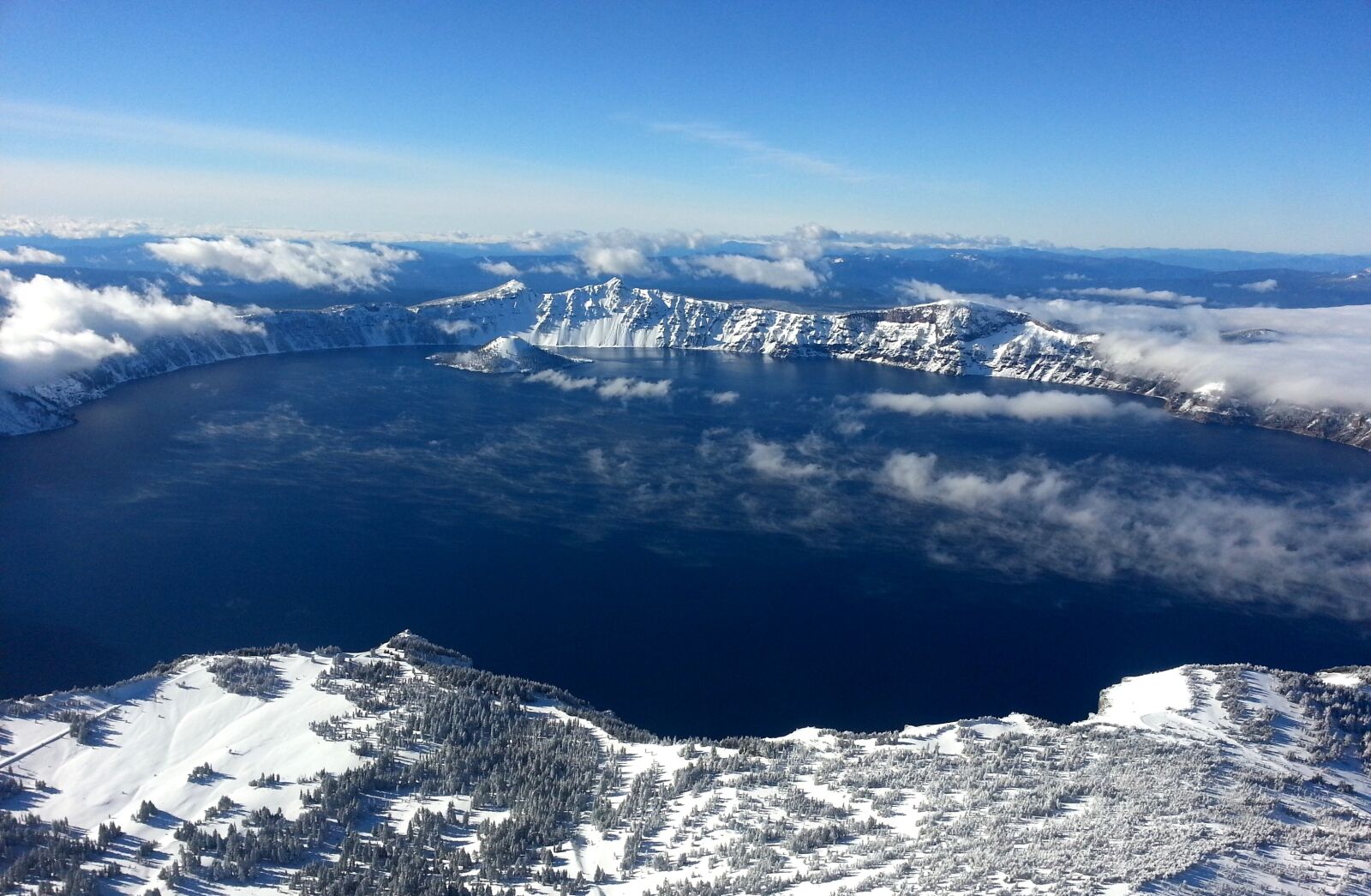 Samsung Galaxy S3 sample photo. Crater lake, winter, snow photography